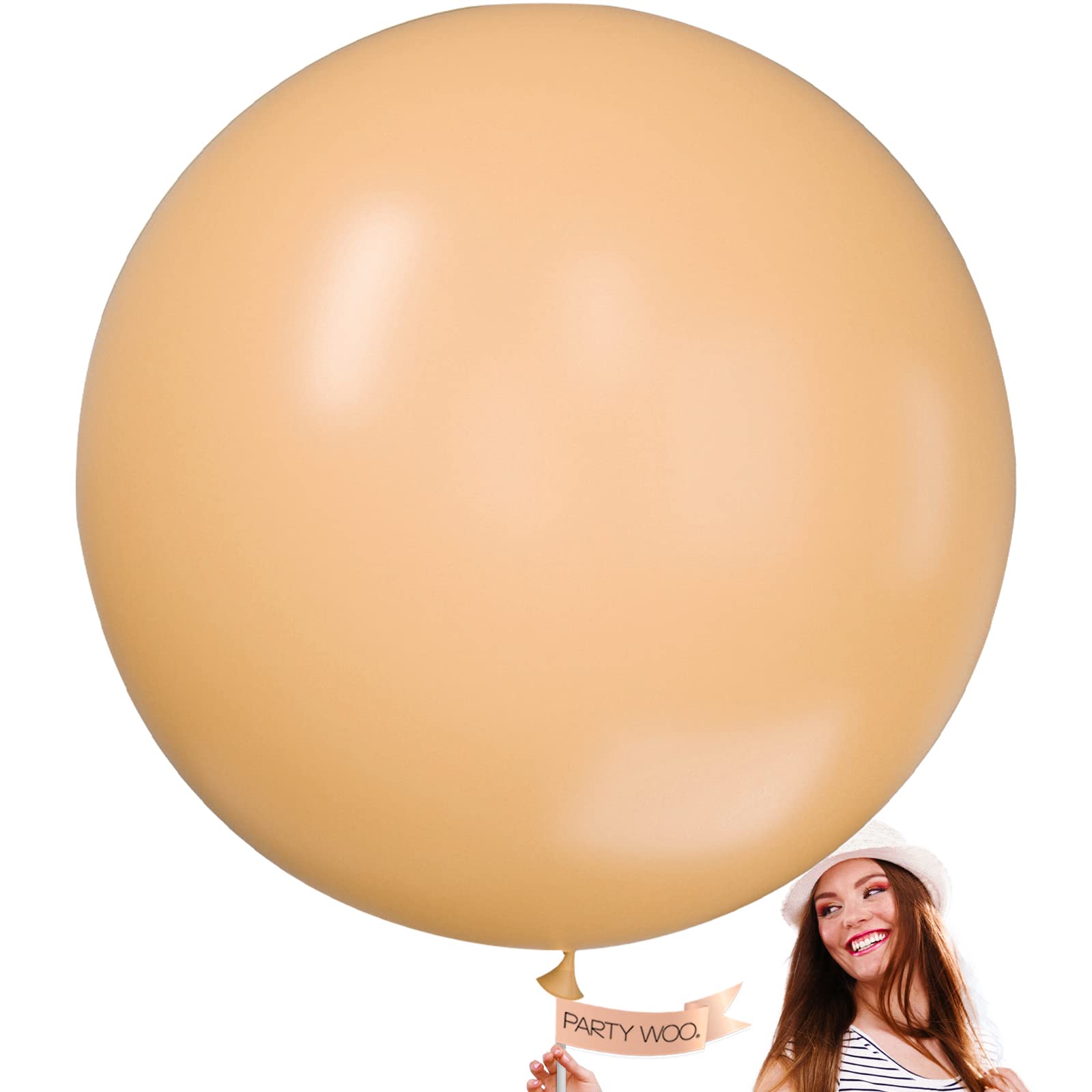 PartyWoo Nude Balloons 50pcs 5 Inch Apricot Boho Fall Neutral Latex Helium Balloons for Graduation Wedding Anniversary Birthday Boy Baby Shower Woodland Boho Theme Party Decorations Brown-F05