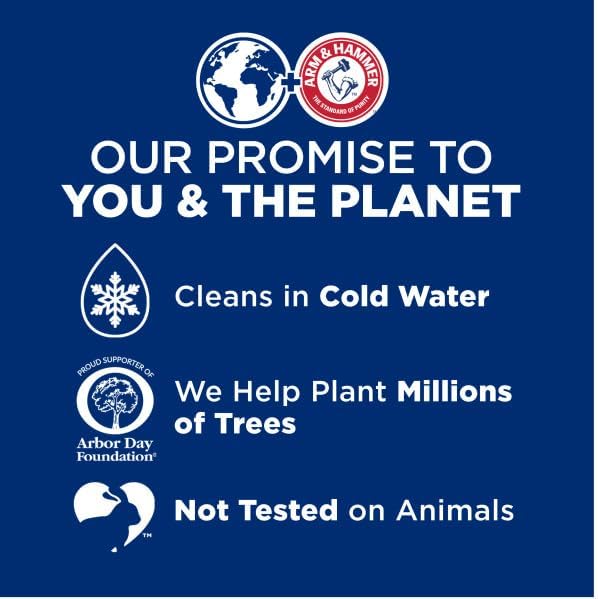 ARM & HAMMER Plus OxiClean with Odor Blasters Liquid Laundry Detergent, Laundry Odor Remover, Attacks Stains, Fresh Botanical Scent, 74 Loads, 96.2 Fl Oz