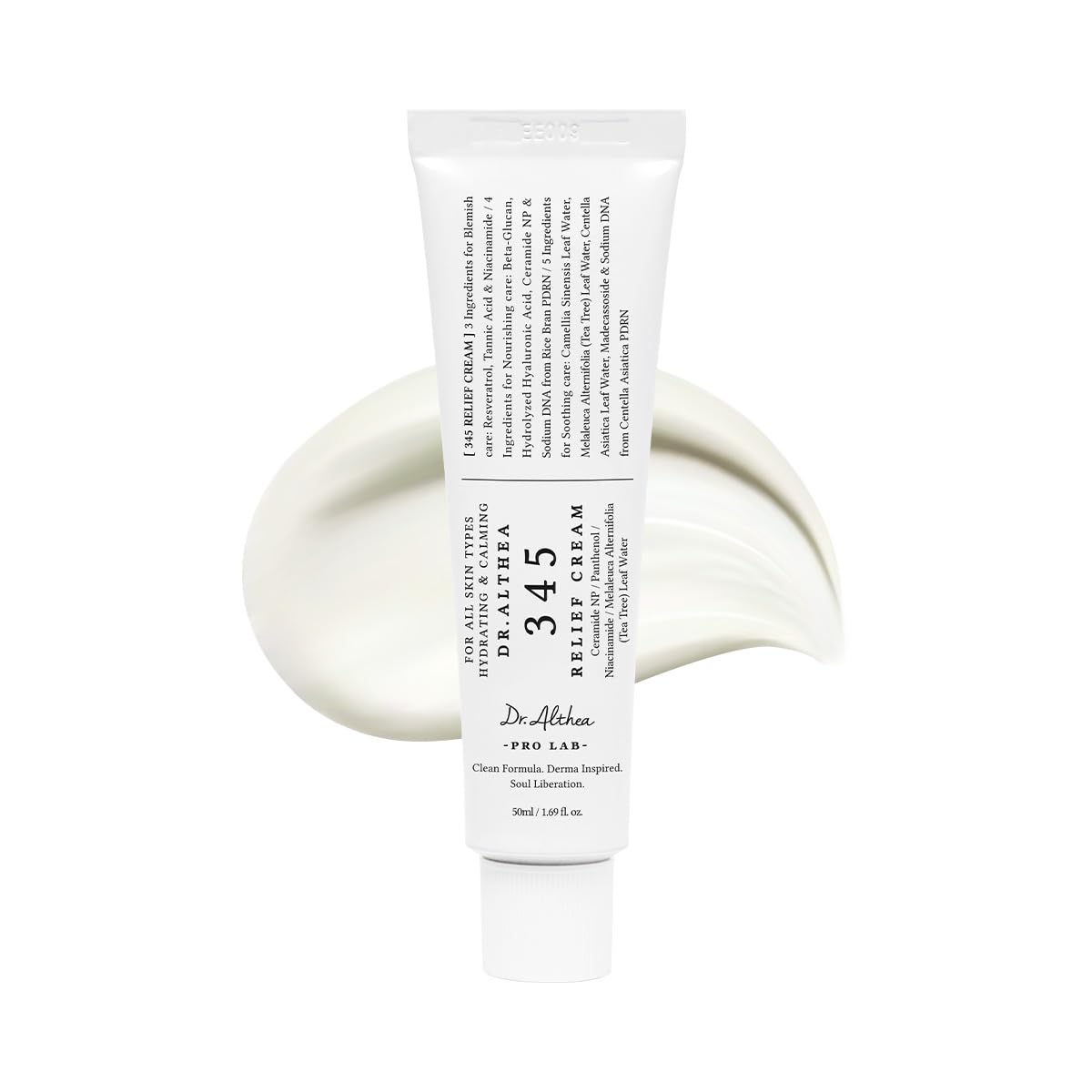 Dr.Althea 345 Relief Cream | Daily Face Moisturizer for Soothing Recovery and Blemish Care with PDRN & Niacinamide | Korean Vegan Skin Care for All Skin Types, 0.50 Fl Oz (Ver.2 - Pack of 1)