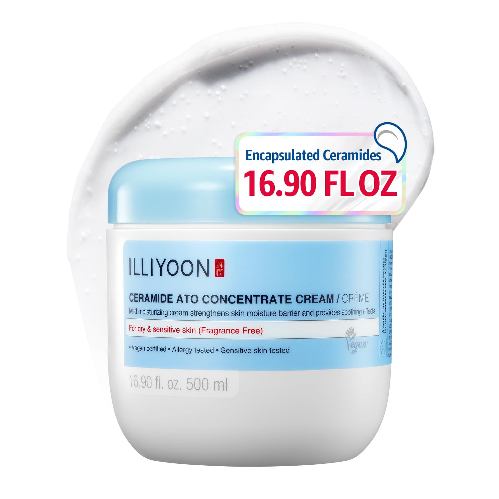 Illiyoon Ceramide Ato Lotion | Lightweight Moisturizer for Dry & Sensitive Skin, Barrier Repair for Face and Body, Mild for Babies, Vegan Certified, Korean Skincare, 2.29 fl.oz.