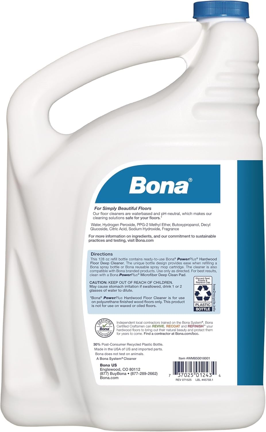 Bona® Hardwood Floor Cleaner Spray - 32 fl oz - Cedar Wood - Includes Filled Bottle + Concentrate Refill for Hardwood Floor Cleaning