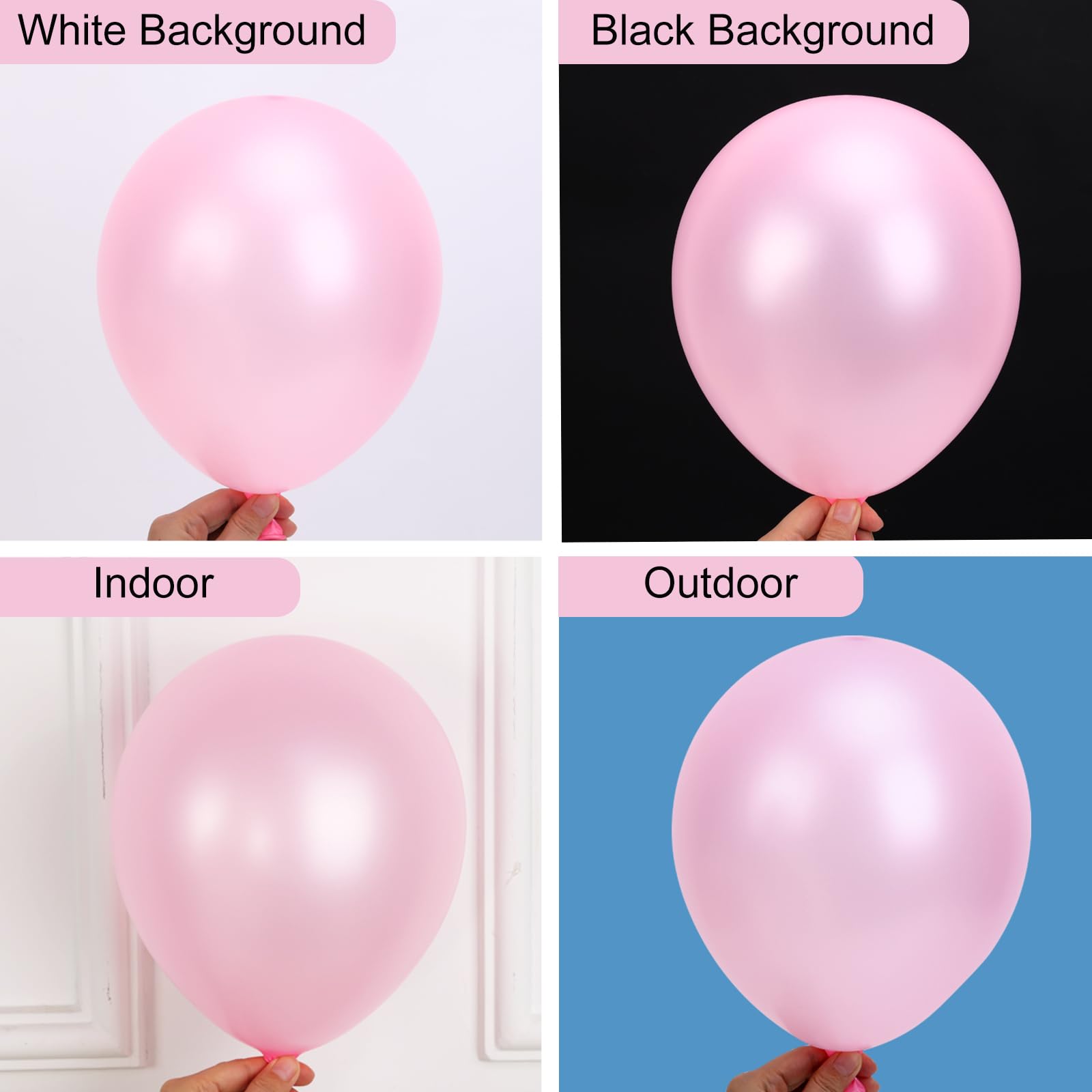 RUBFAC Pink Balloons 129pcs Light Pastel Pink Balloon Different Sizes 18 12 10 5 Inch for Garland Arch Mother's Day Birthday Party Baby Shower Gender Reveal Wedding Anniversary Easter Decoration
