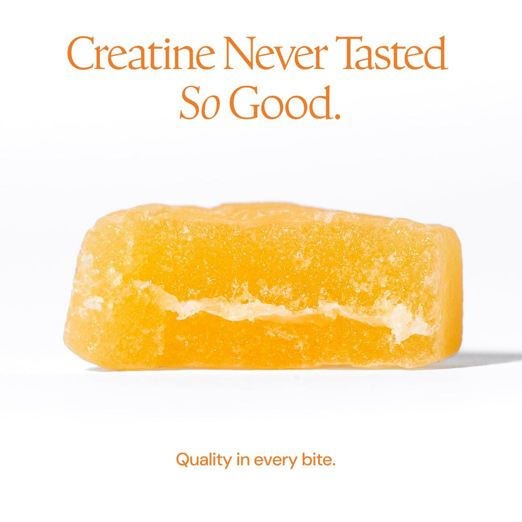 Create Creatine Monohydrate Gummies for Men & Women, Boost Focus, Strength, and Endurance, Anti-Melting Formula, Vegan, Gluten-Free, Non-GMO, 1.5g of Creatine per Gummy (Blue Raspberry)