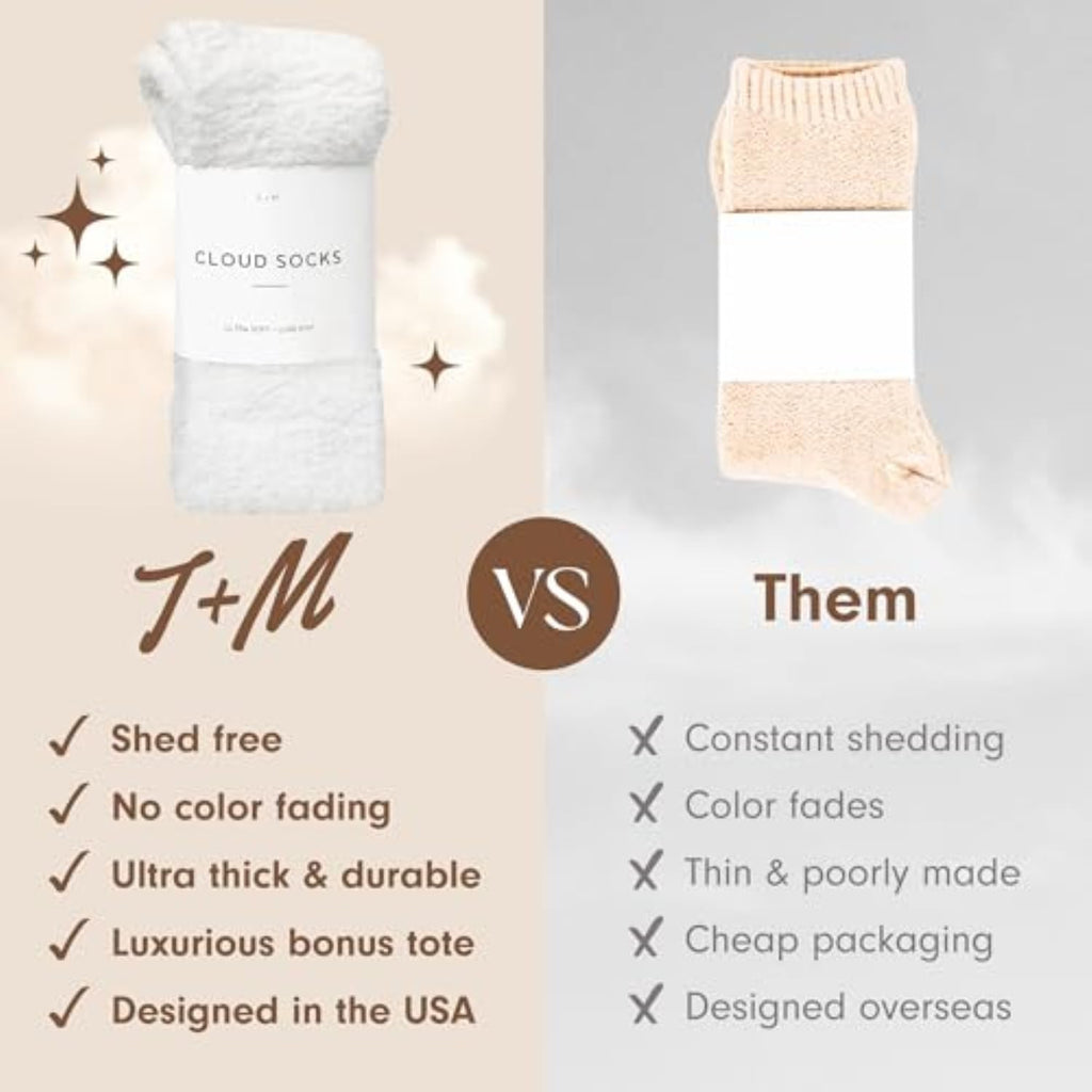 Unboxme Gifts Warm & Cozy Ultra-Luxe Cloud Sock, Gift for Women & Men - Super Soft Luxurious Fabric Sleep Socks