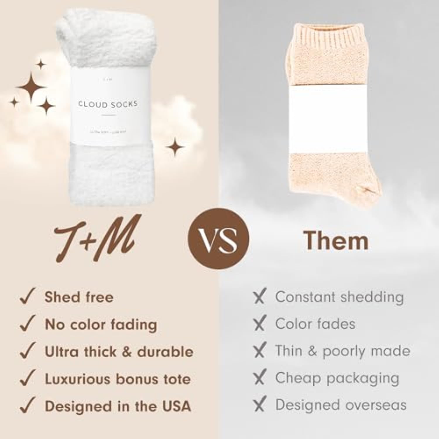 Unboxme Gifts Warm & Cozy Ultra-Luxe Cloud Sock, Gift for Women & Men - Super Soft Luxurious Fabric Sleep Socks
