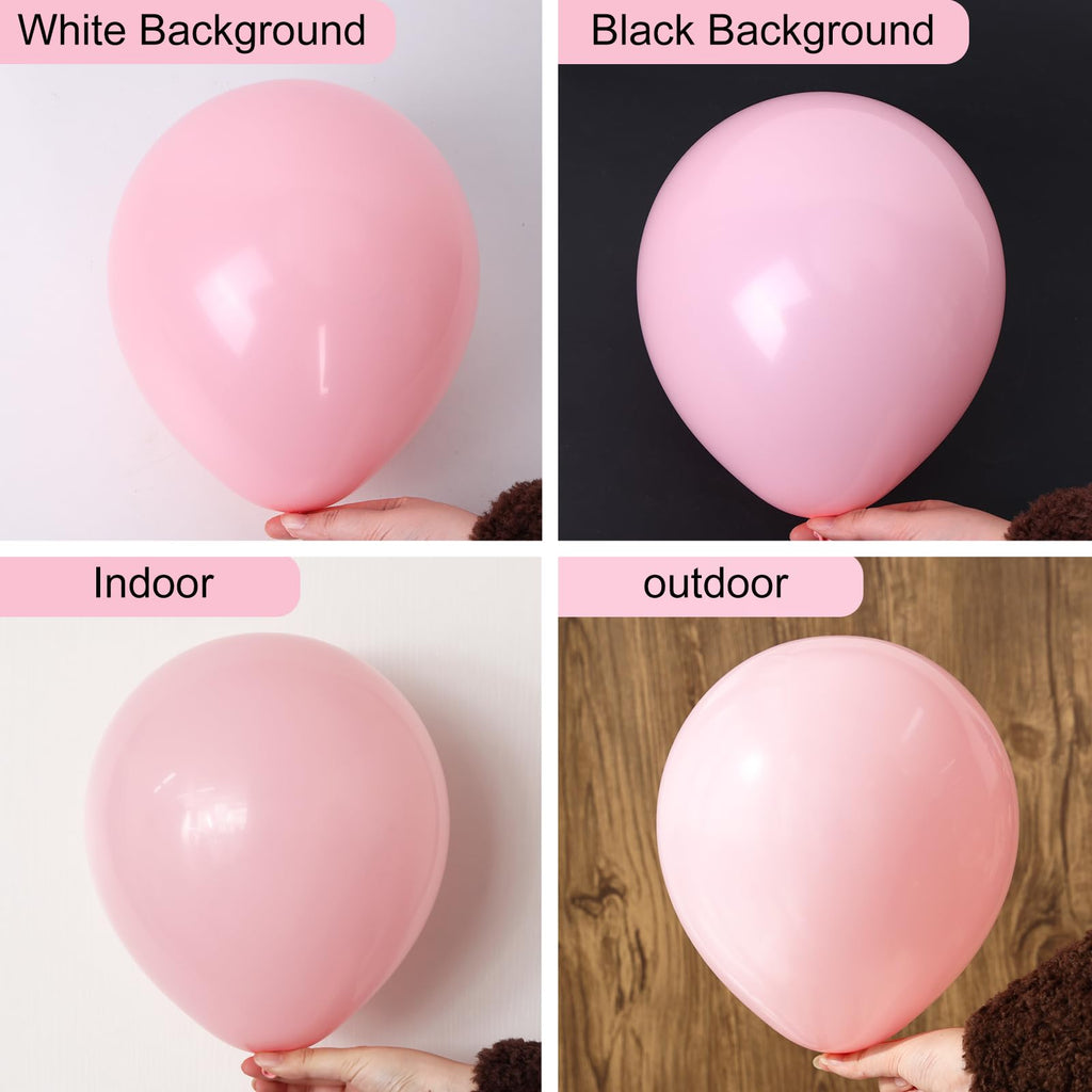 RUBFAC Pink Balloons 129pcs Light Pastel Pink Balloon Different Sizes 18 12 10 5 Inch for Garland Arch Mother's Day Birthday Party Baby Shower Gender Reveal Wedding Anniversary Easter Decoration
