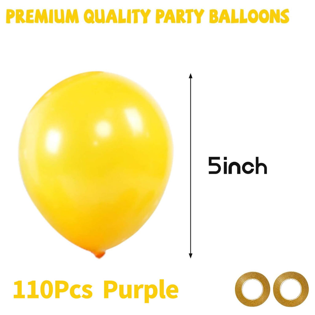 Black Balloons 110Pcs, 5 Inch Small Black Latex Party Balloons, Mini Thick Black Birthday Balloons for Wedding Baby Shower Decorations.