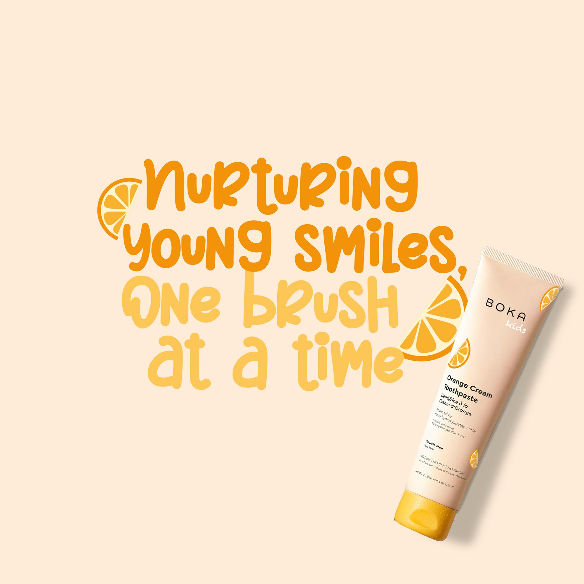 Boka Fluoride Free Toothpaste Nano Hydroxyapatite Toothpaste - Strawberry Mango Flavor, 1.3 oz 2pk US Manufactured