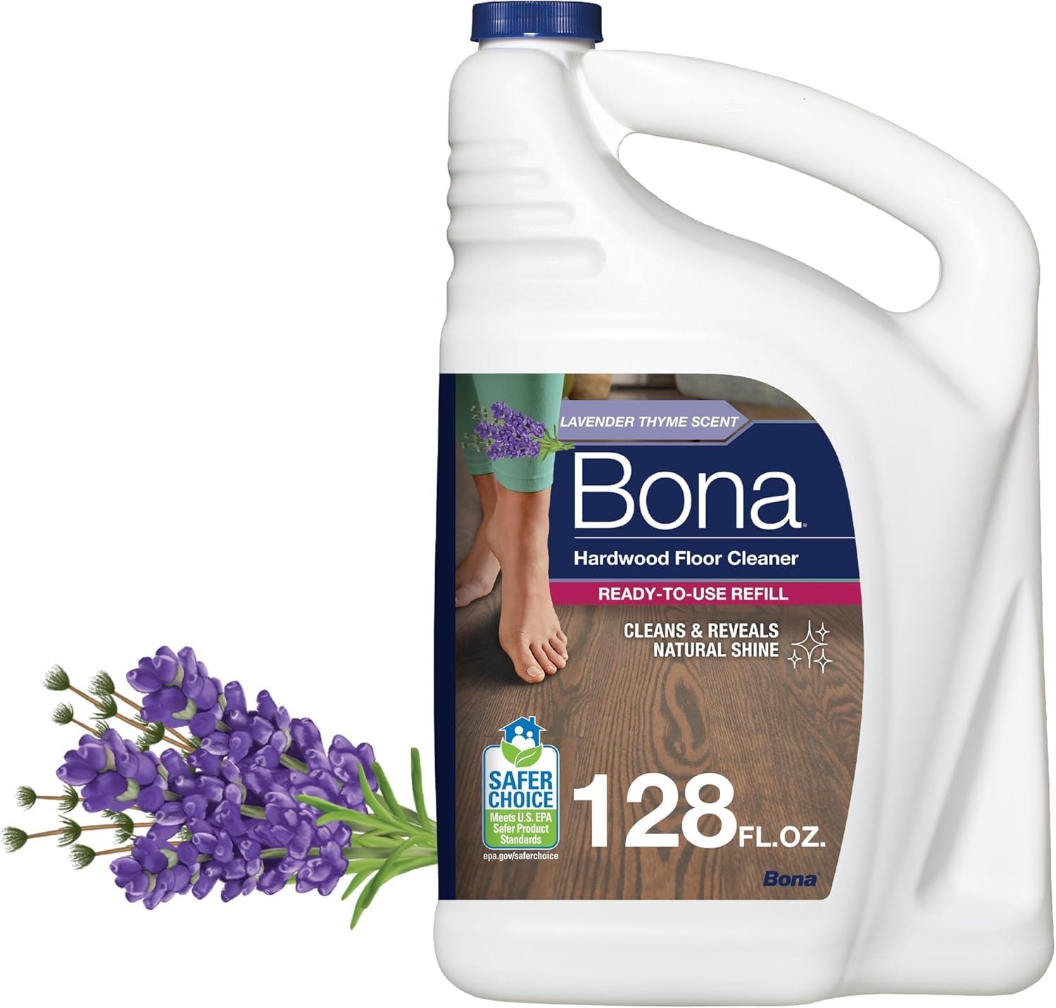 Bona® Hardwood Floor Cleaner Spray - 32 fl oz - Cedar Wood - Includes Filled Bottle + Concentrate Refill for Hardwood Floor Cleaning
