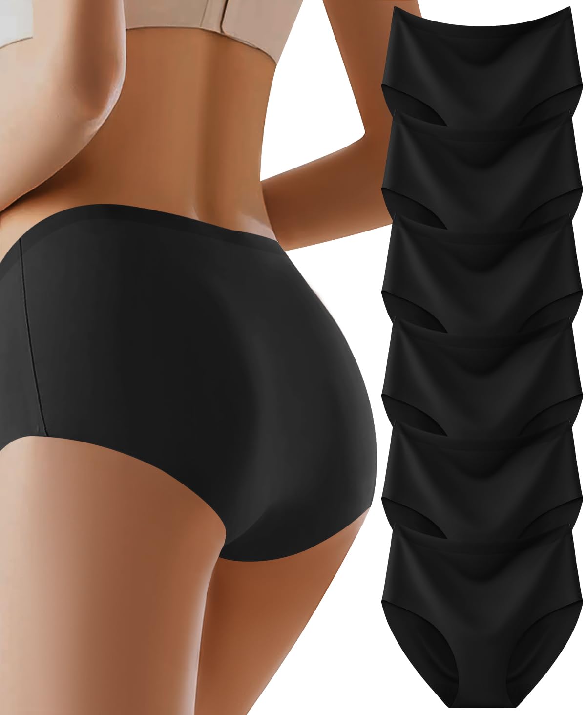Women's High Waisted Seamless Underwear – 6 Pack