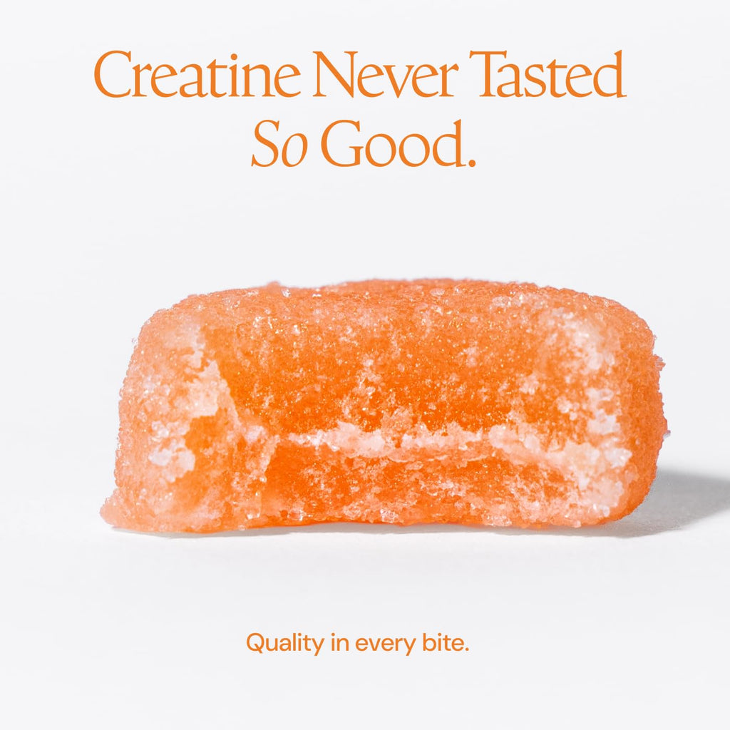 Create Creatine Monohydrate Gummies for Men & Women, Boost Focus, Strength, and Endurance, Anti-Melting Formula, Vegan, Gluten-Free, Non-GMO, 1.5g of Creatine per Gummy (Blue Raspberry)