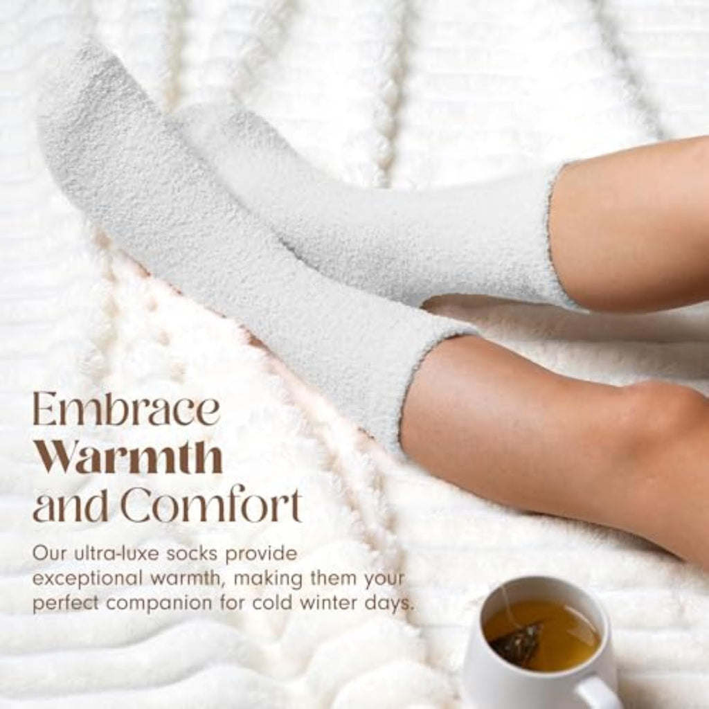 Unboxme Gifts Warm & Cozy Ultra-Luxe Cloud Sock, Gift for Women & Men - Super Soft Luxurious Fabric Sleep Socks