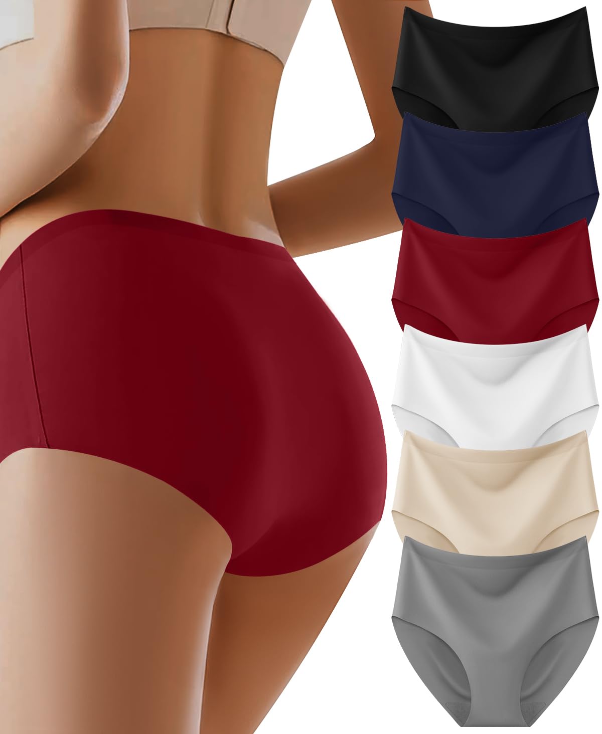 Women's High Waisted Seamless Underwear – 6 Pack