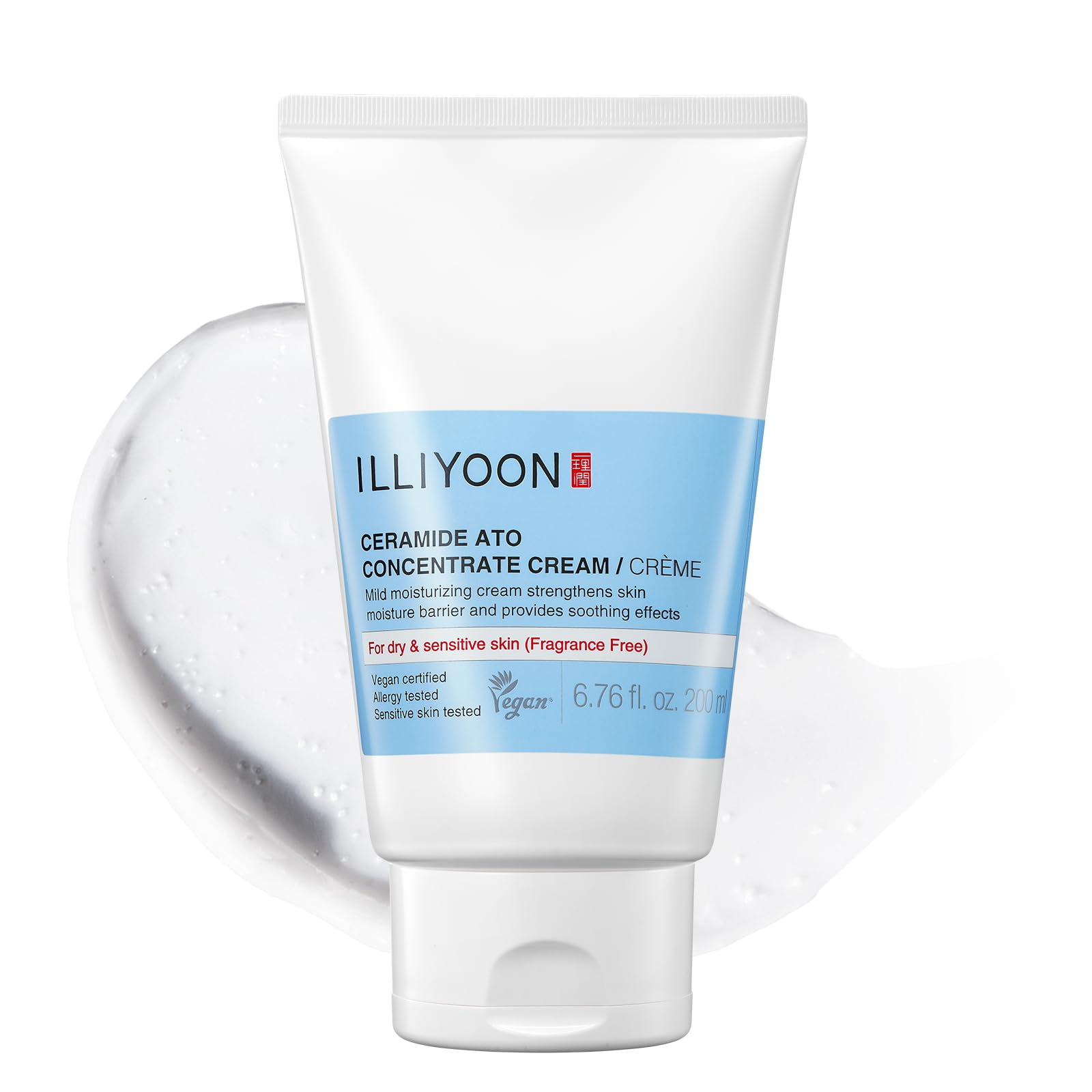 Illiyoon Ceramide Ato Lotion | Lightweight Moisturizer for Dry & Sensitive Skin, Barrier Repair for Face and Body, Mild for Babies, Vegan Certified, Korean Skincare, 2.29 fl.oz.
