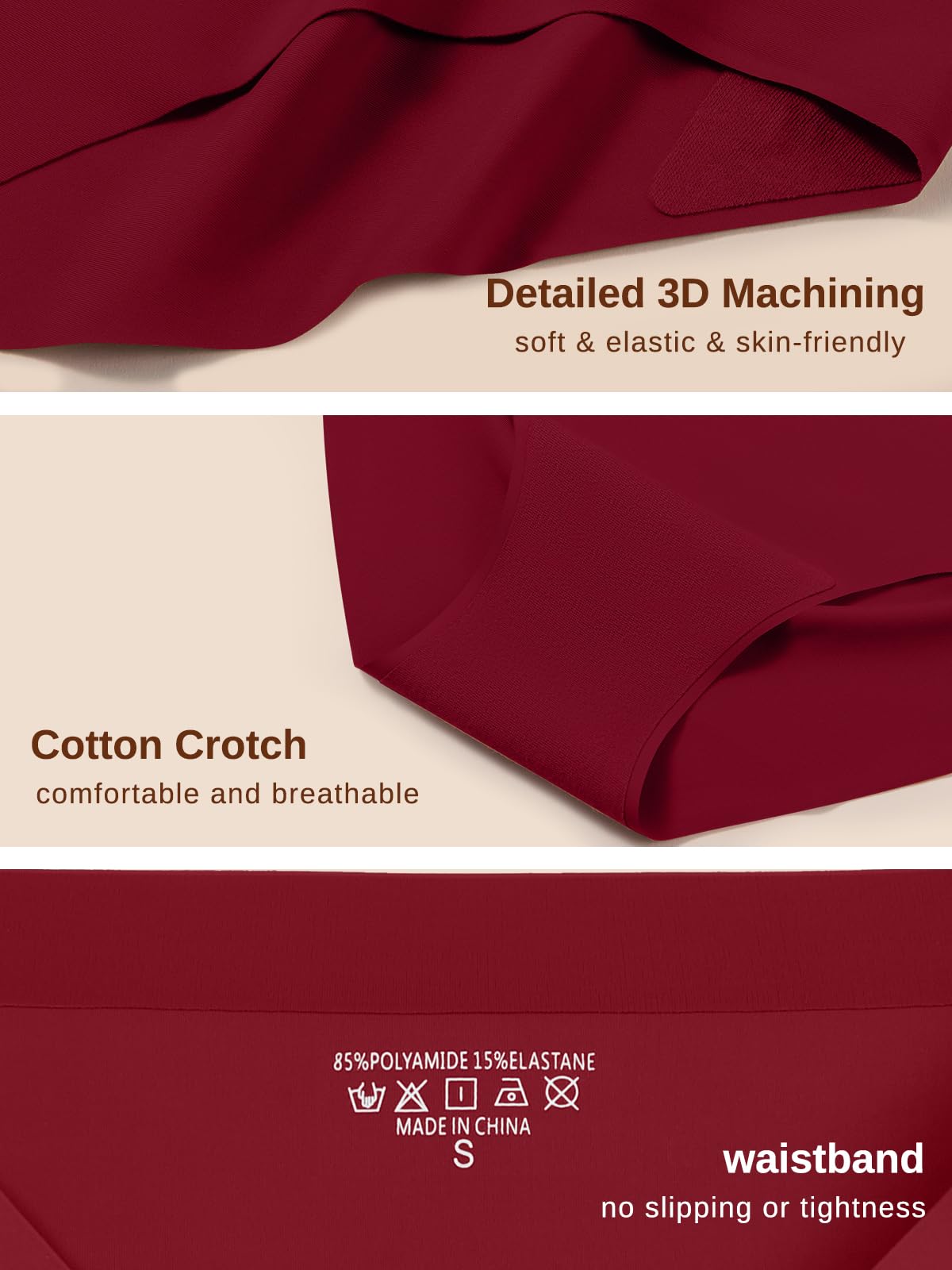Women's High Waisted Seamless Underwear – 6 Pack