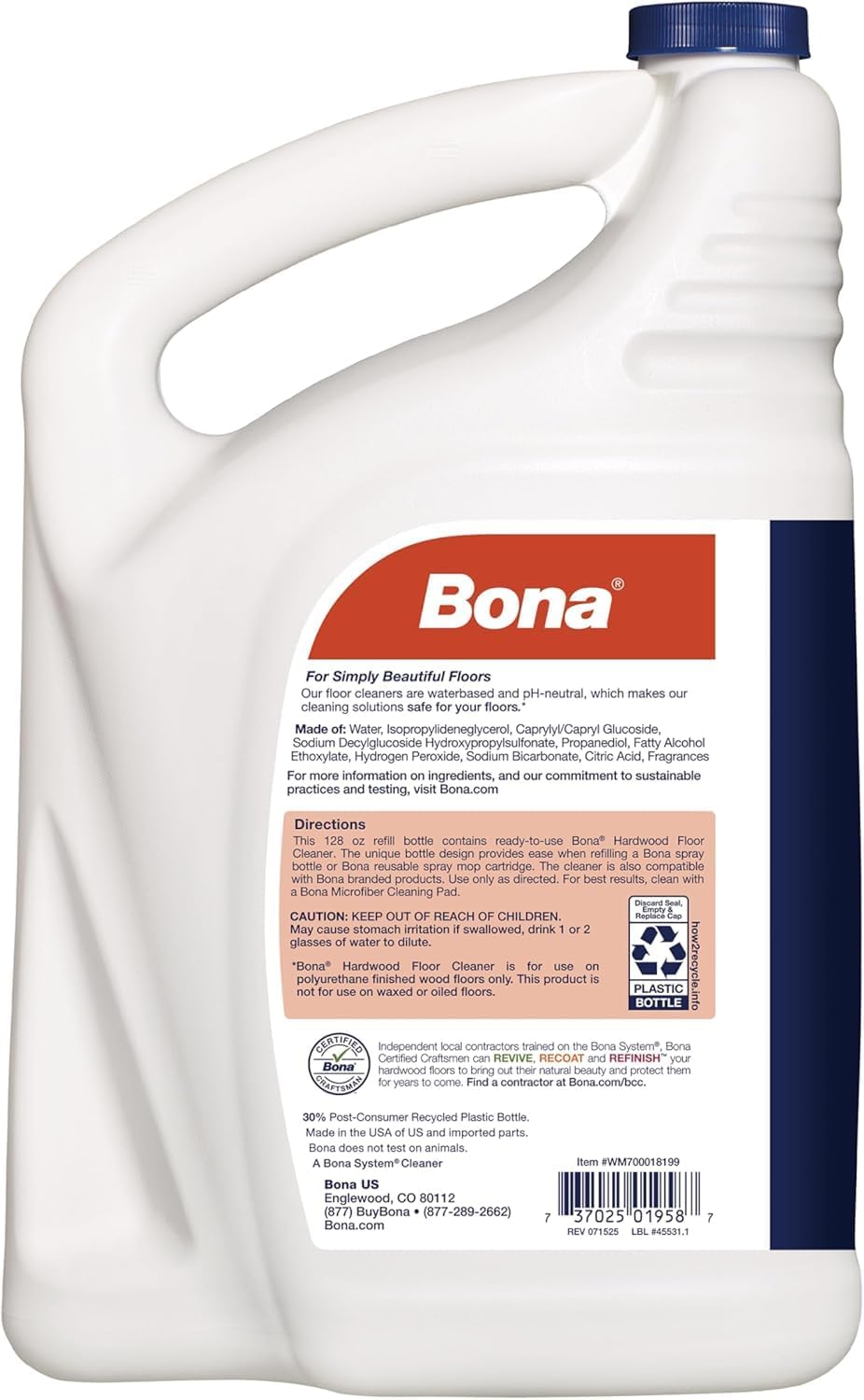 Bona® Hardwood Floor Cleaner Spray - 32 fl oz - Cedar Wood - Includes Filled Bottle + Concentrate Refill for Hardwood Floor Cleaning
