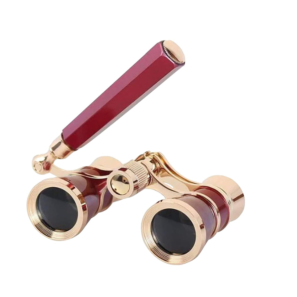 Opera Glasses Binoculars 3 X 25 Compact and Lightweight with Built-in Foldable Theater Glasses, Adjustable Handle for Adults Kids Women in Music Concerts and Opera Houses (Black)