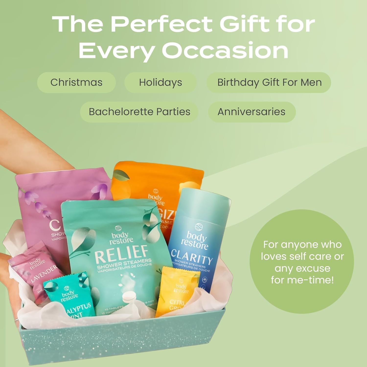 Body Restore Shower Steamers Aromatherapy 6 Pack – Mothers Day Gifts for Mom, Birthday Gifts for Women, Relaxation Stress Relief Self Care – Citrus Essential Oil Tablets