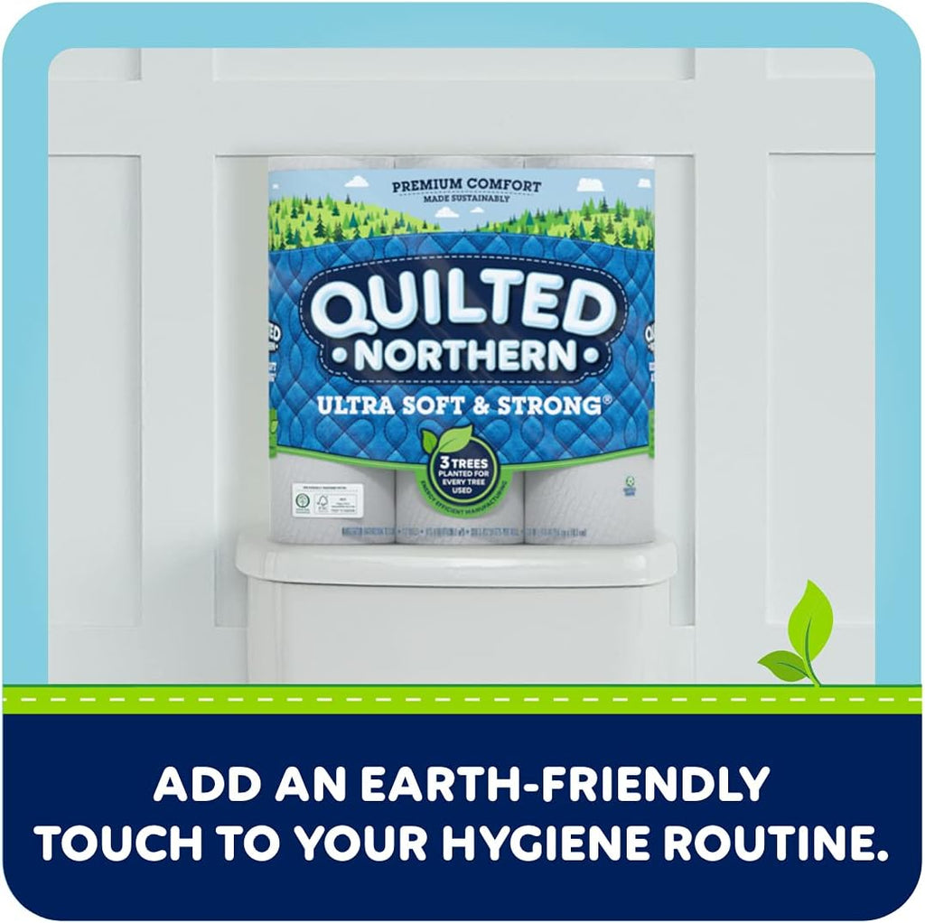 Quilted Northern Ultra Soft & Strong Toilet Paper, 48 Double Rolls, 48 = 96 Regular Rolls,12 Count (Pack of 4)