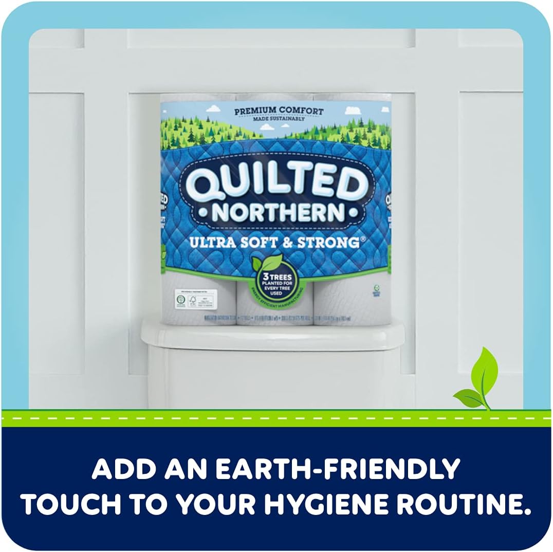 Quilted Northern Ultra Soft & Strong Toilet Paper, 48 Double Rolls, 48 = 96 Regular Rolls,12 Count (Pack of 4)