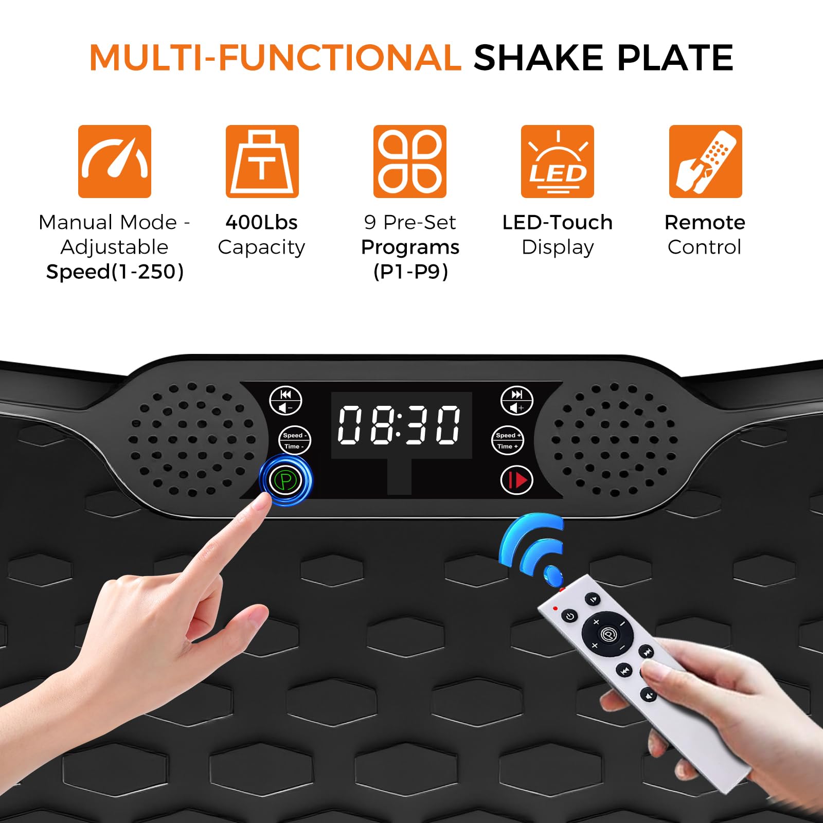 NXSCI Vibration Plate Exercise Machine,Vibrating Platform for Lymphatic Drainage with 250 Speeds,500 lbs Weight Capacity,Vibrated Plates for Weight Loss,Full Body Workout Equipment for Fitness at Home