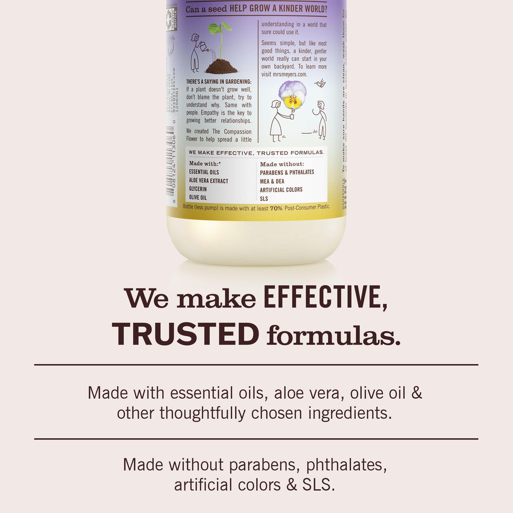MRS. MEYER'S CLEAN DAY Hand Soap, Made with Essential Oils, Apple, 12.5 fl. oz - Pack of 3
