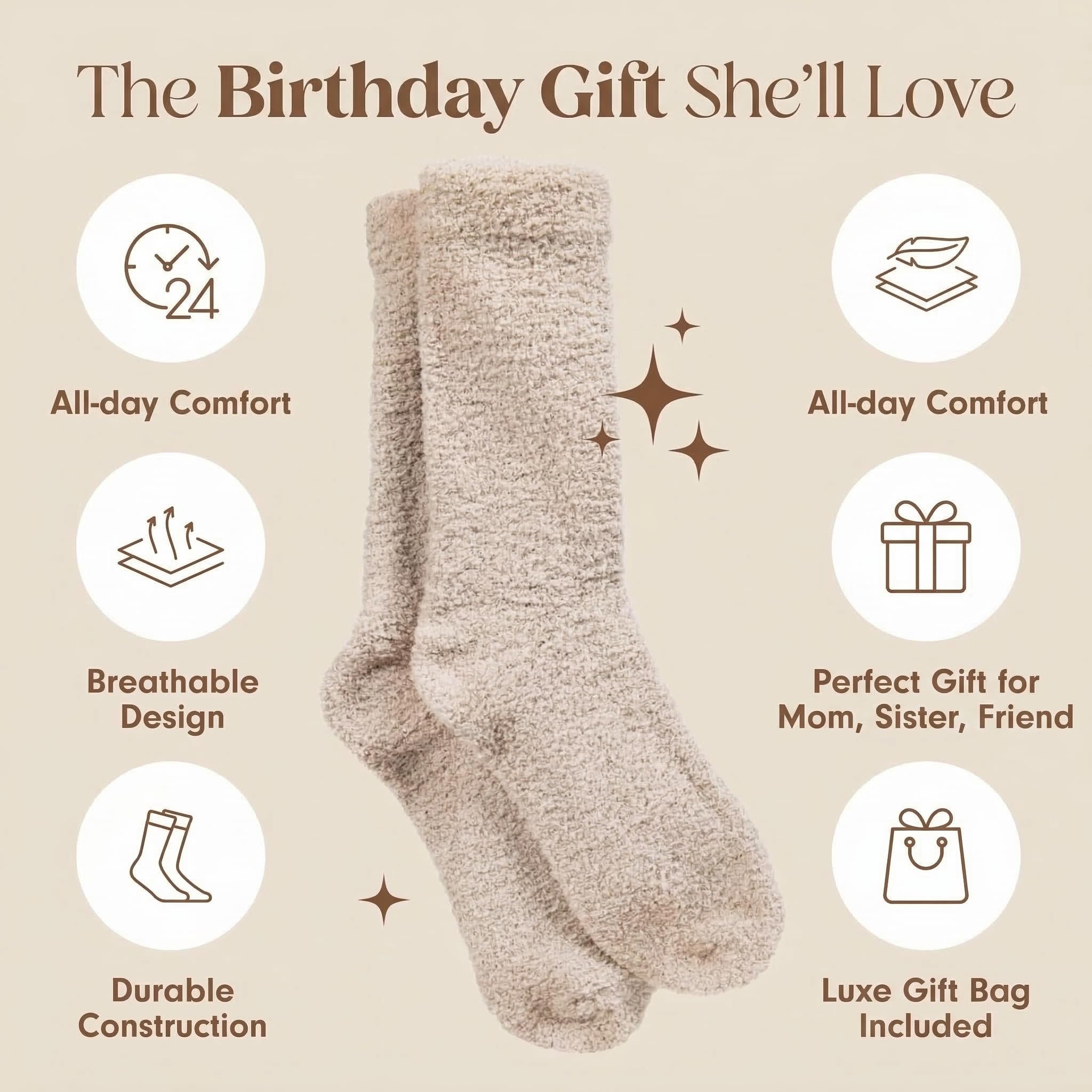 Unboxme Gifts Warm & Cozy Ultra-Luxe Cloud Sock, Gift for Women & Men - Super Soft Luxurious Fabric Sleep Socks