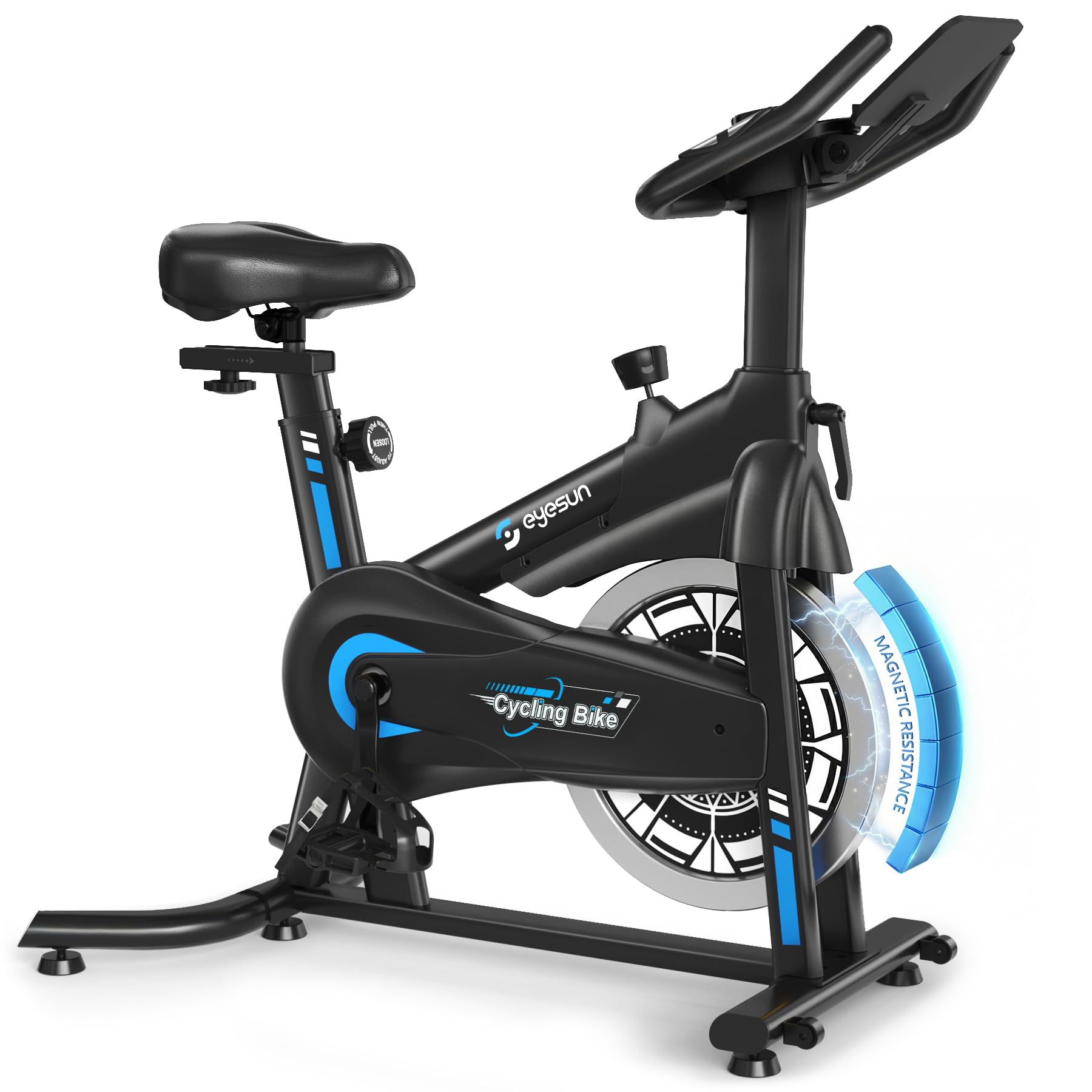 Exercise Bikes for Home,Spin Bike with Adjustable Magnetic,Brake Pad Resistance Silent Belt Drive,350lbs/300lbs Weight Capacity &Upgraded Version Seat for Home Cardio&Weight Loss(QM-530W)