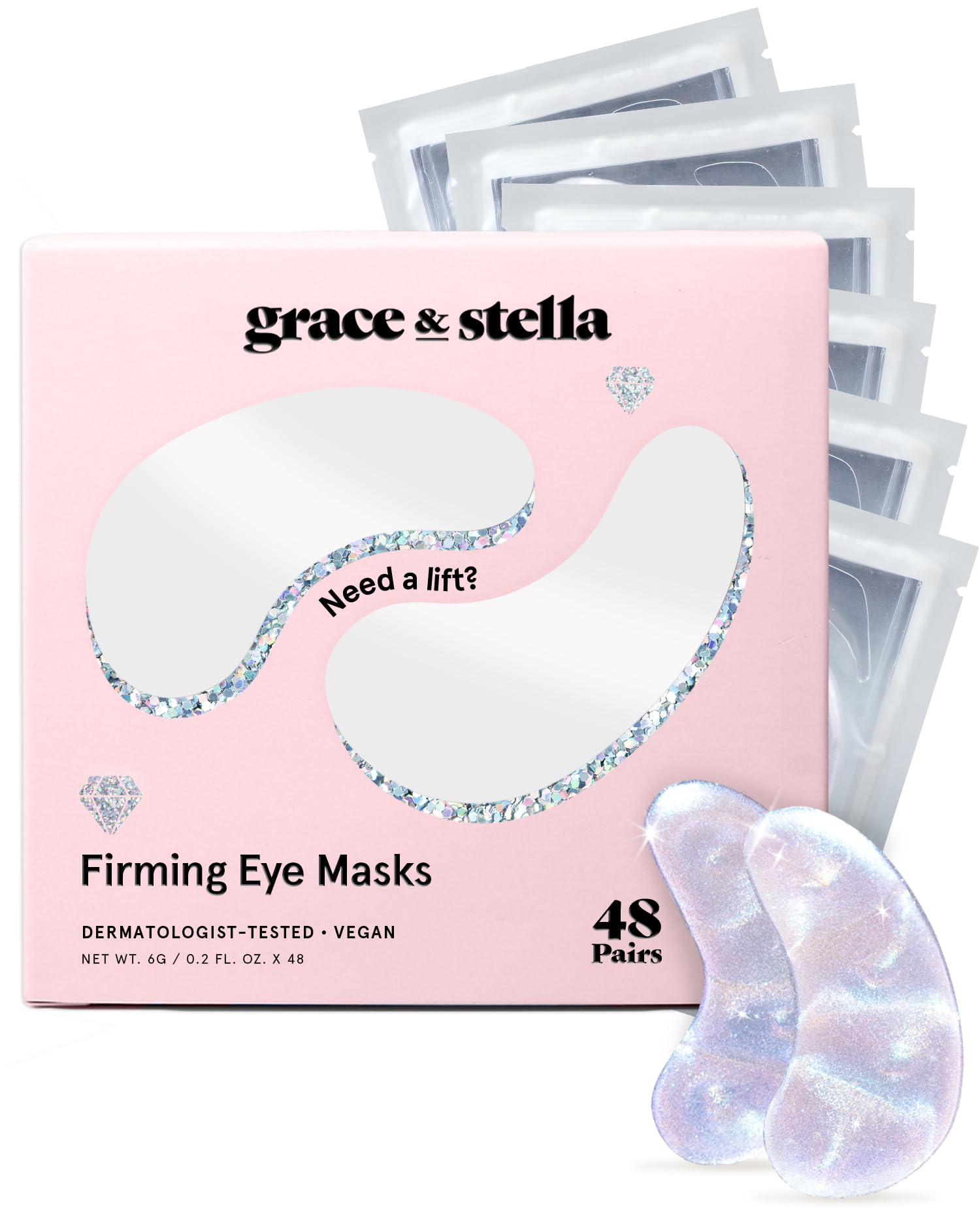 grace & stella Under Eye Mask Variety Pack - 18 Pairs of Under Eye Patches for Dark Circles - With 6 Colors (3 Pairs/Color) - Mothers Day Gifts for Mom - Gel Masks Puffy Eyes for Women, Vegan