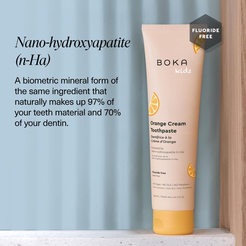 Boka Fluoride Free Toothpaste Nano Hydroxyapatite Toothpaste - Strawberry Mango Flavor, 1.3 oz 2pk US Manufactured