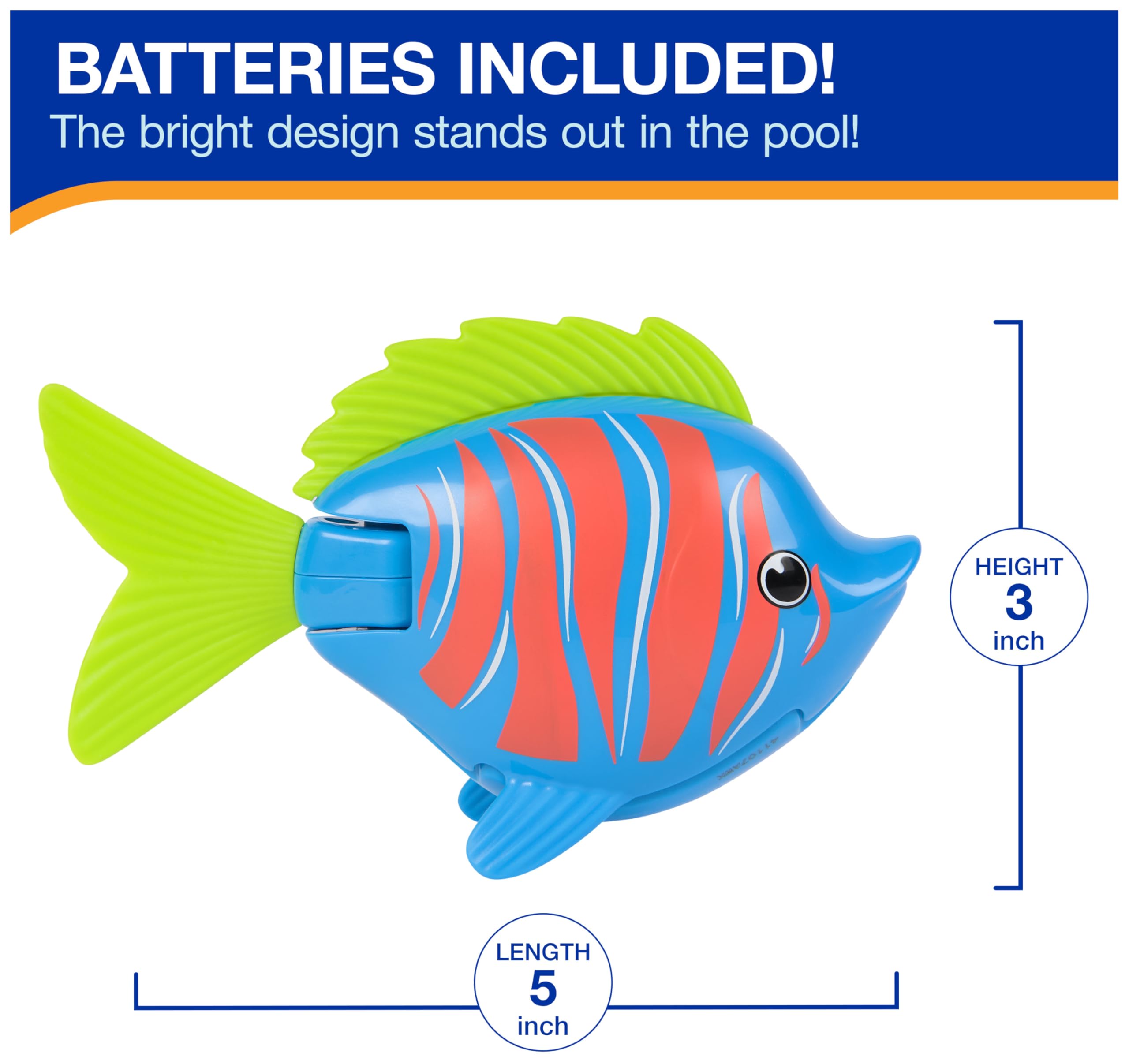 SwimWays Rainbow Reef Shark Toy, Finn Diesel Kids Shark Pool Toy and Swimming Accessory, Self-Activated Water Toys, Learn to Swim Pool Toys for Kids Ages 5 & Up (Batteries Included)