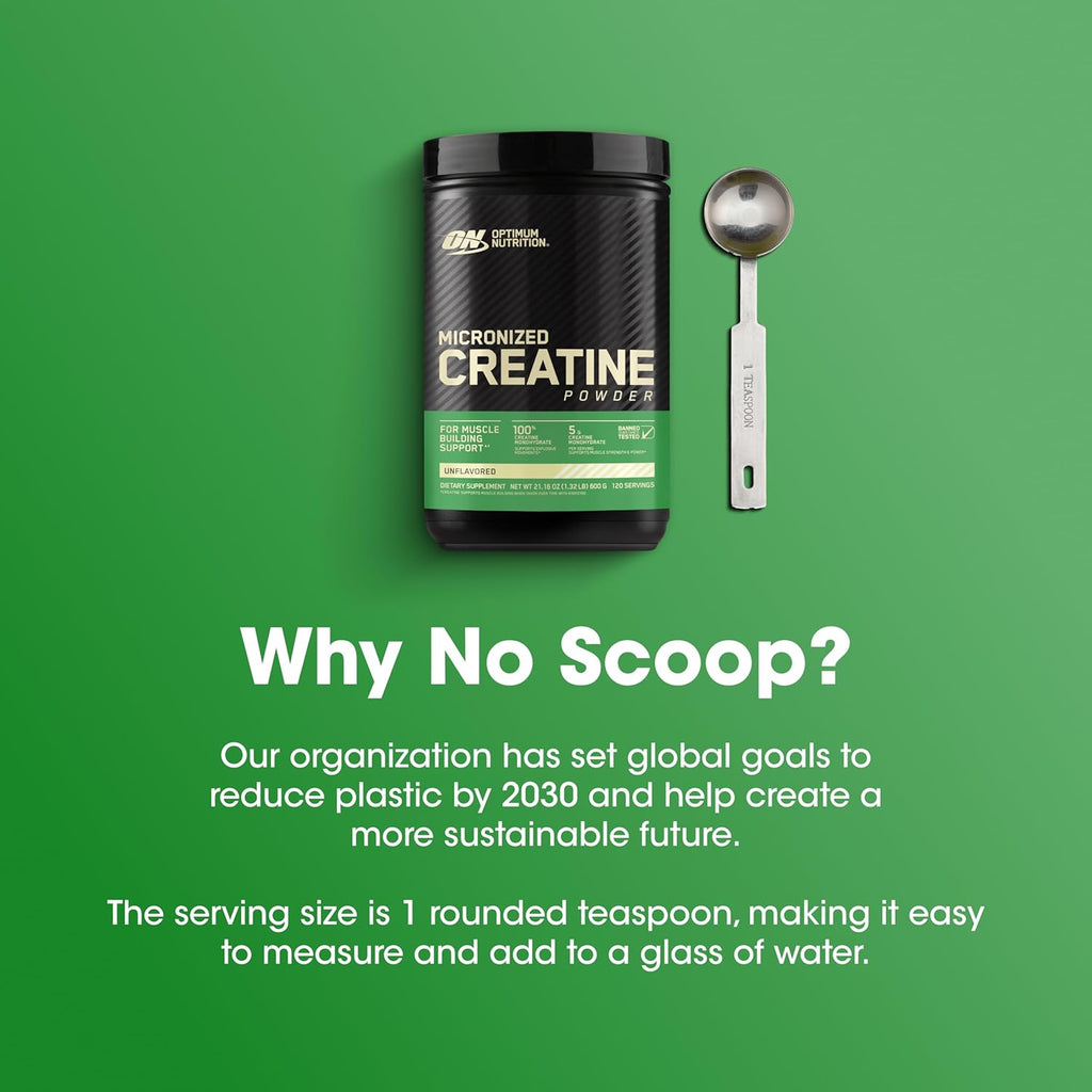 Optimum Nutrition Micronized Creatine Monohydrate Capsules, Keto Friendly, 2500mg, 100 Capsules