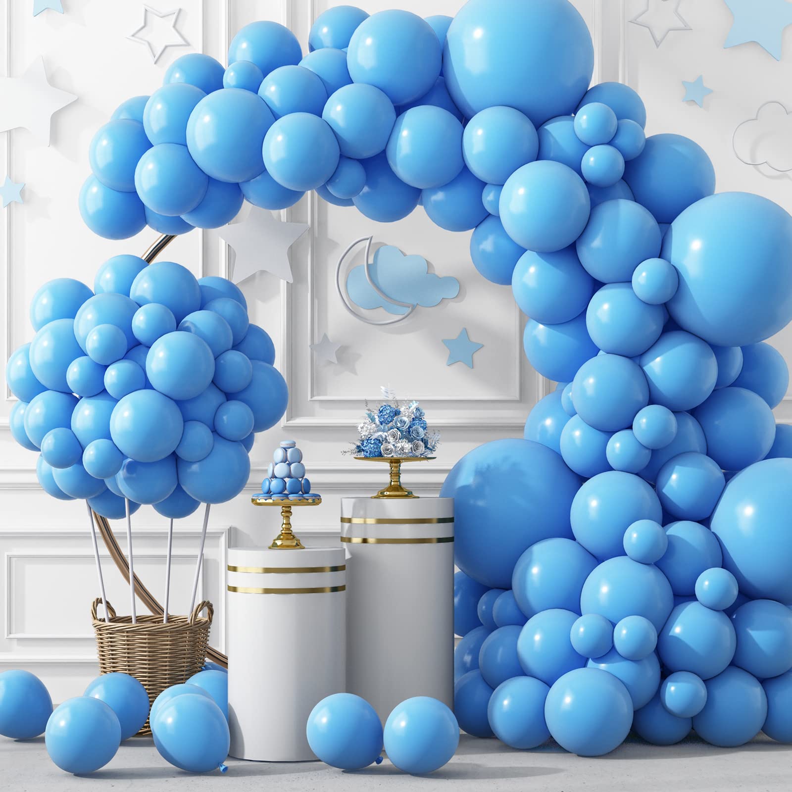 RUBFAC Pink Balloons 129pcs Light Pastel Pink Balloon Different Sizes 18 12 10 5 Inch for Garland Arch Mother's Day Birthday Party Baby Shower Gender Reveal Wedding Anniversary Easter Decoration