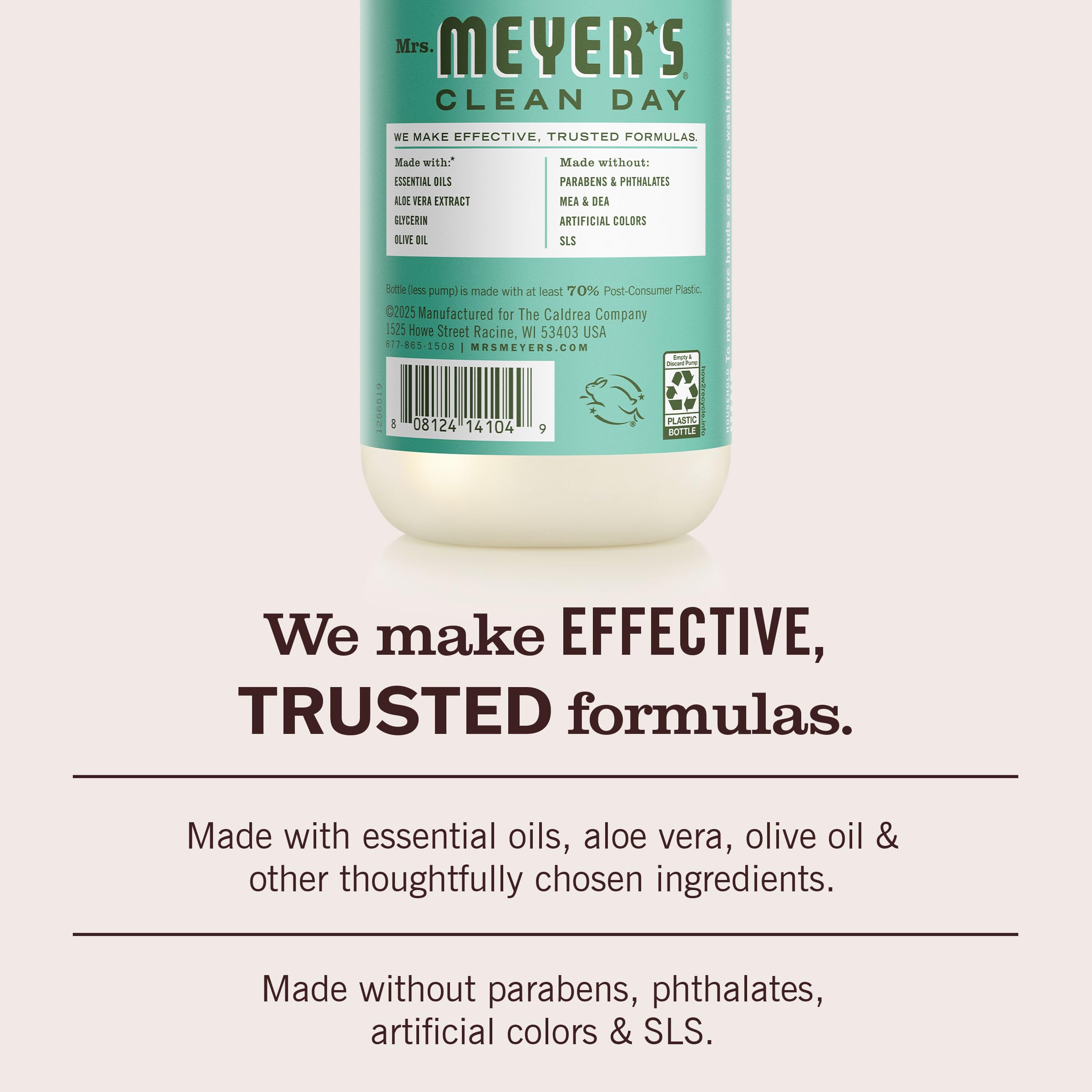 MRS. MEYER'S CLEAN DAY Hand Soap, Made with Essential Oils, Apple, 12.5 fl. oz - Pack of 3