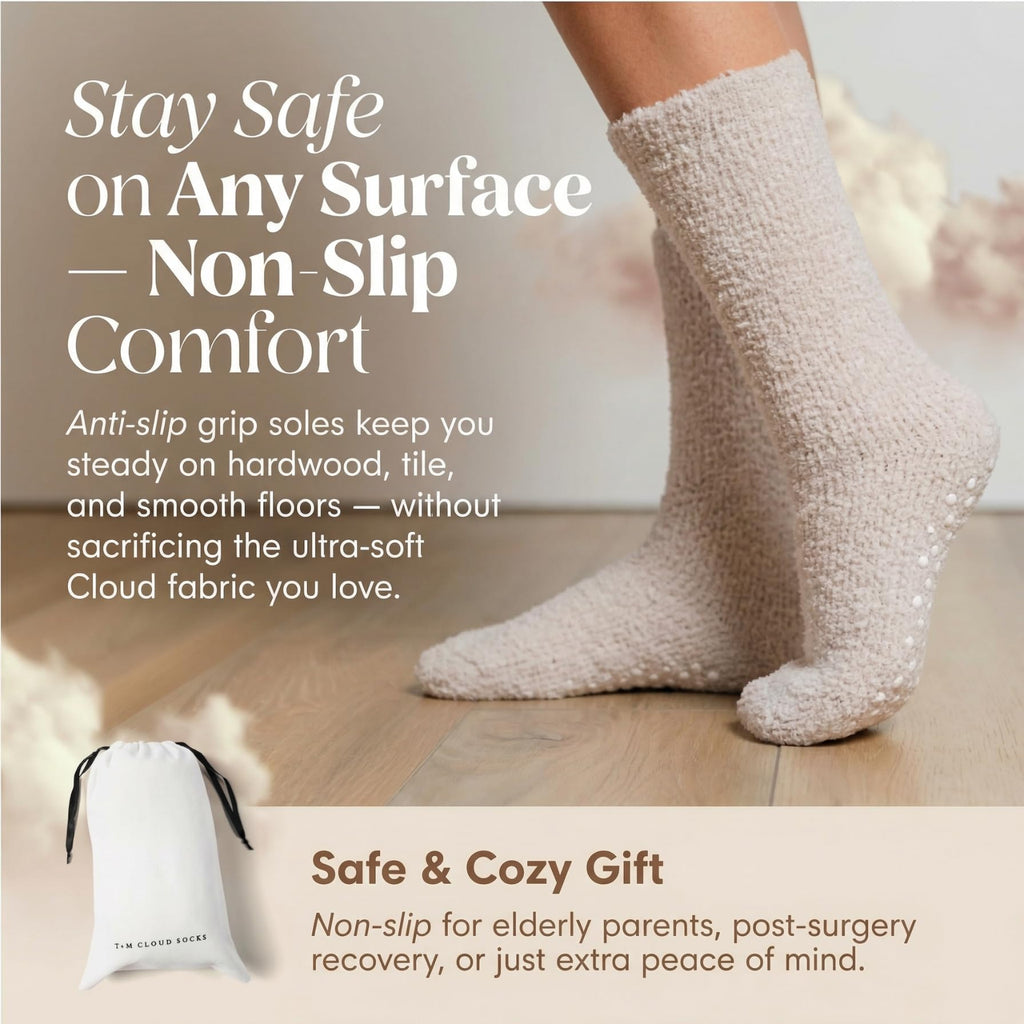 Unboxme Gifts Warm & Cozy Ultra-Luxe Cloud Sock, Gift for Women & Men - Super Soft Luxurious Fabric Sleep Socks
