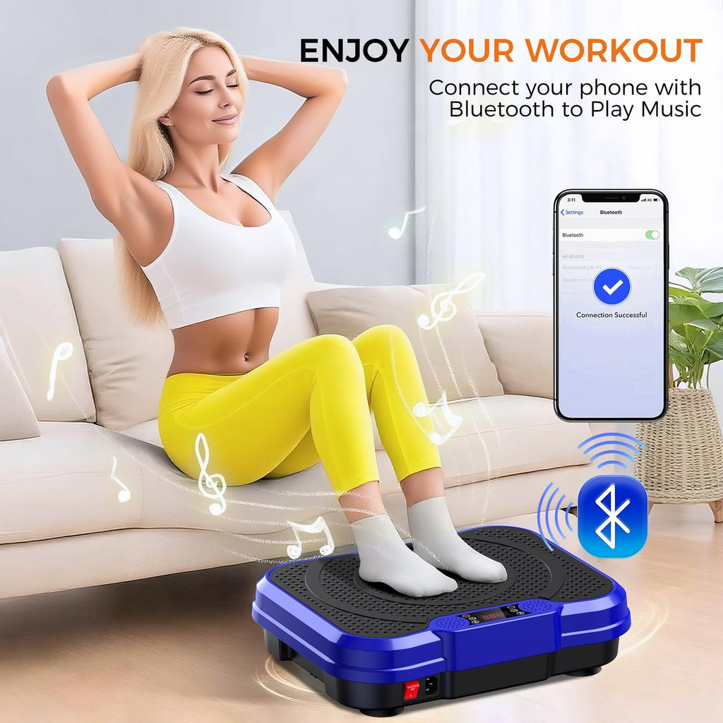 NXSCI Vibration Plate Exercise Machine,Vibrating Platform for Lymphatic Drainage with 250 Speeds,500 lbs Weight Capacity,Vibrated Plates for Weight Loss,Full Body Workout Equipment for Fitness at Home
