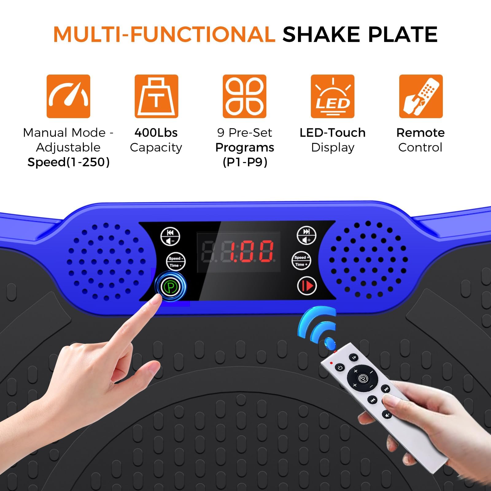 NXSCI Vibration Plate Exercise Machine,Vibrating Platform for Lymphatic Drainage with 250 Speeds,500 lbs Weight Capacity,Vibrated Plates for Weight Loss,Full Body Workout Equipment for Fitness at Home