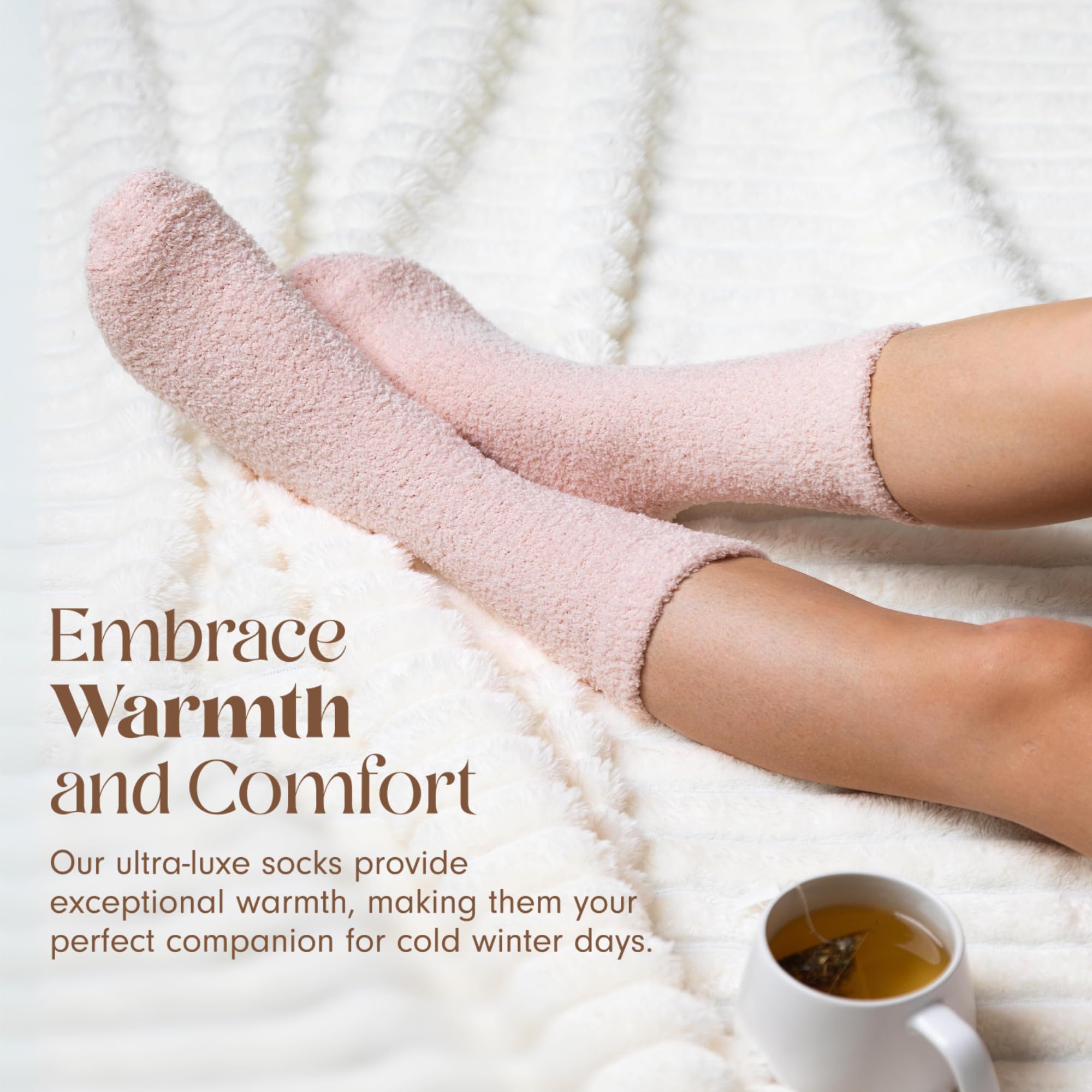 Unboxme Gifts Warm & Cozy Ultra-Luxe Cloud Sock, Gift for Women & Men - Super Soft Luxurious Fabric Sleep Socks
