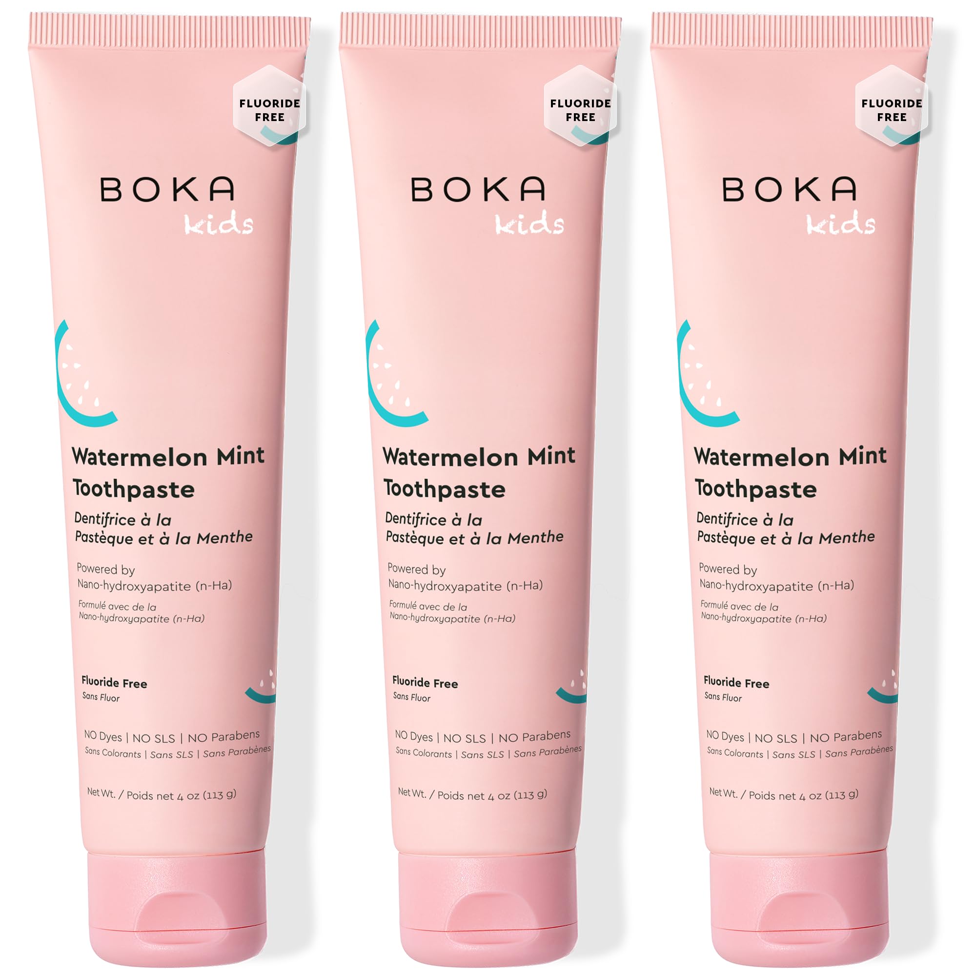 Boka Fluoride Free Toothpaste Nano Hydroxyapatite Toothpaste - Strawberry Mango Flavor, 1.3 oz 2pk US Manufactured