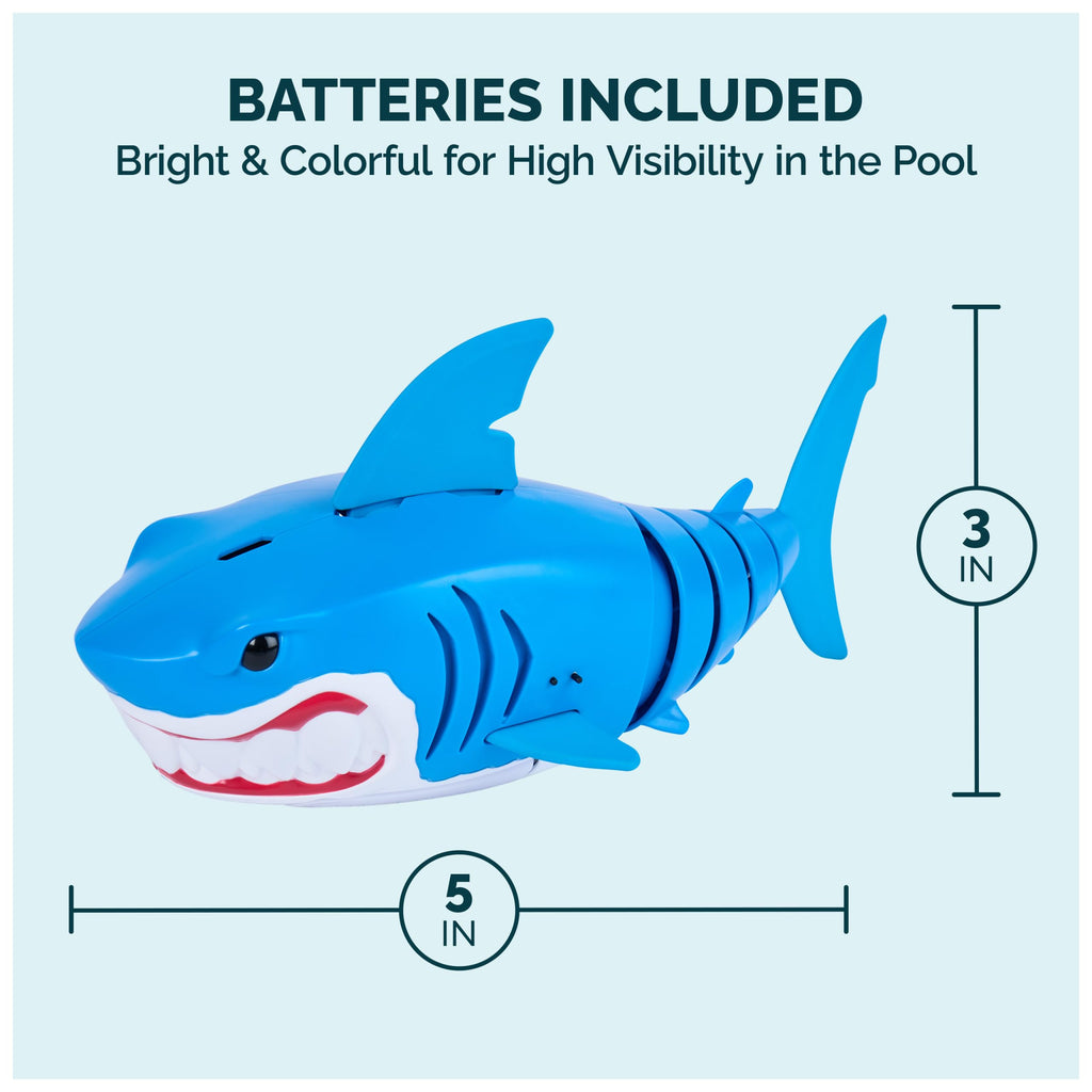 SwimWays Rainbow Reef Shark Toy, Finn Diesel Kids Shark Pool Toy and Swimming Accessory, Self-Activated Water Toys, Learn to Swim Pool Toys for Kids Ages 5 & Up (Batteries Included)