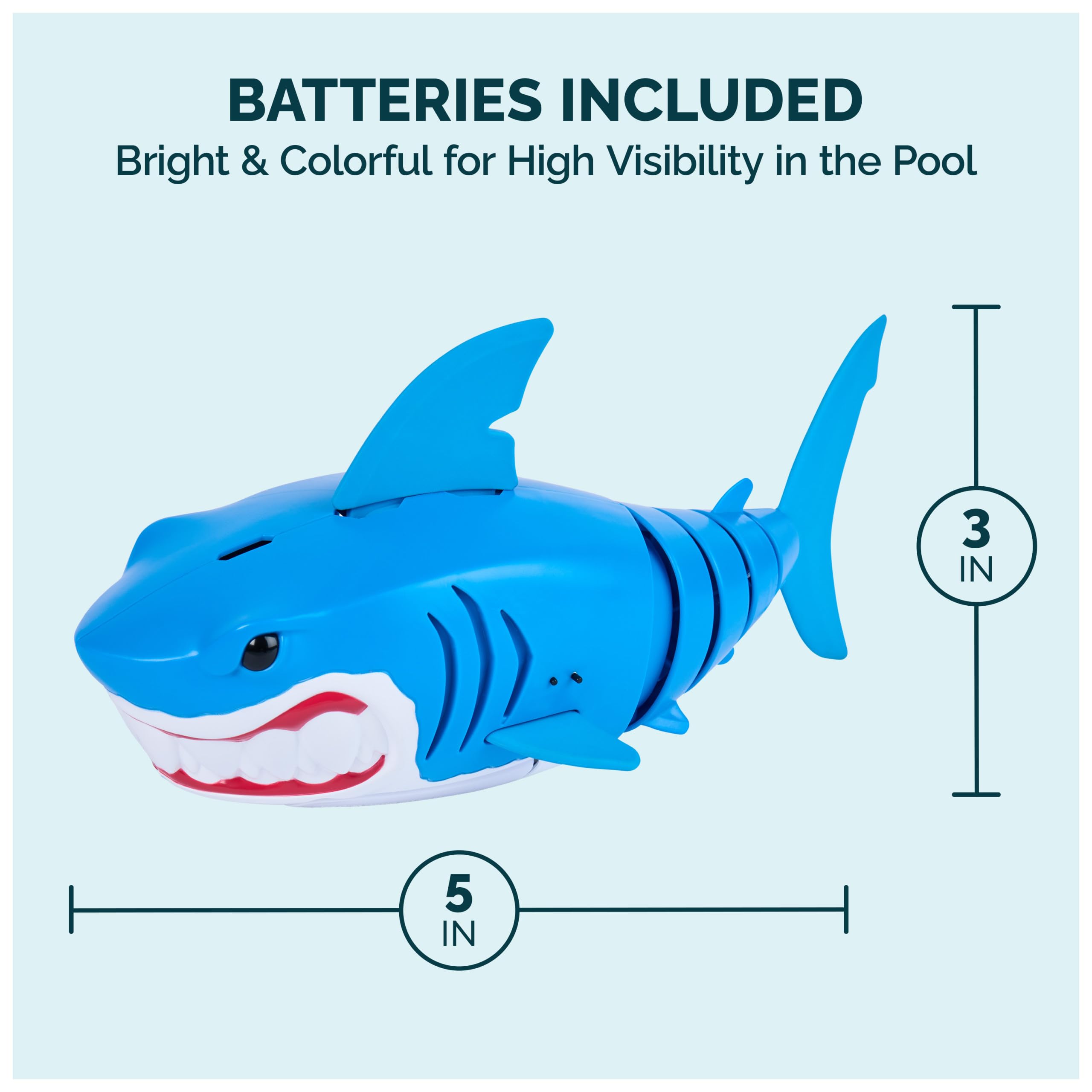 SwimWays Rainbow Reef Shark Toy, Finn Diesel Kids Shark Pool Toy and Swimming Accessory, Self-Activated Water Toys, Learn to Swim Pool Toys for Kids Ages 5 & Up (Batteries Included)