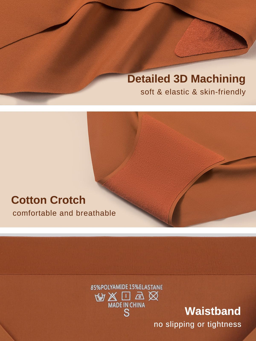 Women's High Waisted Seamless Underwear – 6 Pack