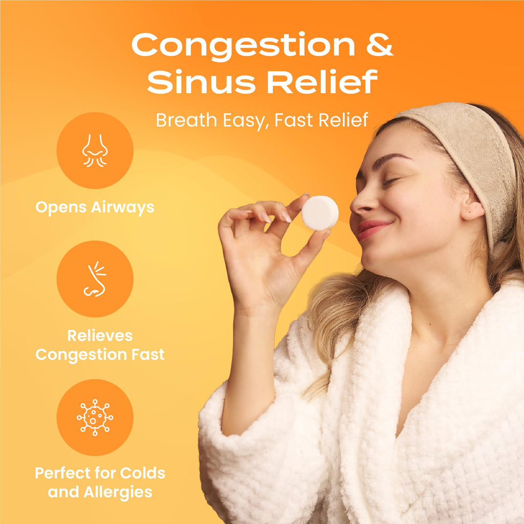 Body Restore Shower Steamers Aromatherapy 6 Pack – Mothers Day Gifts for Mom, Birthday Gifts for Women, Relaxation Stress Relief Self Care – Citrus Essential Oil Tablets