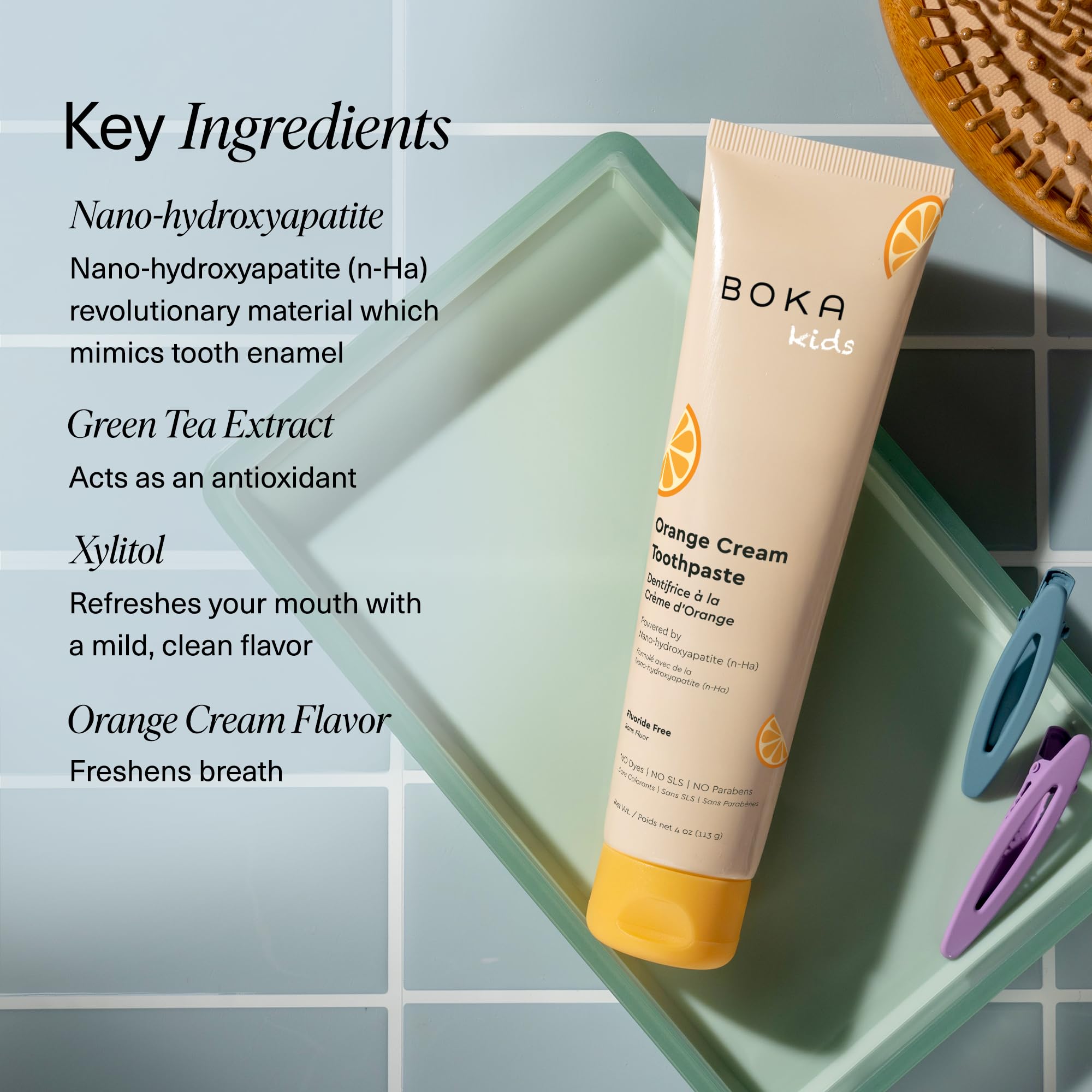 Boka Fluoride Free Toothpaste Nano Hydroxyapatite Toothpaste - Strawberry Mango Flavor, 1.3 oz 2pk US Manufactured
