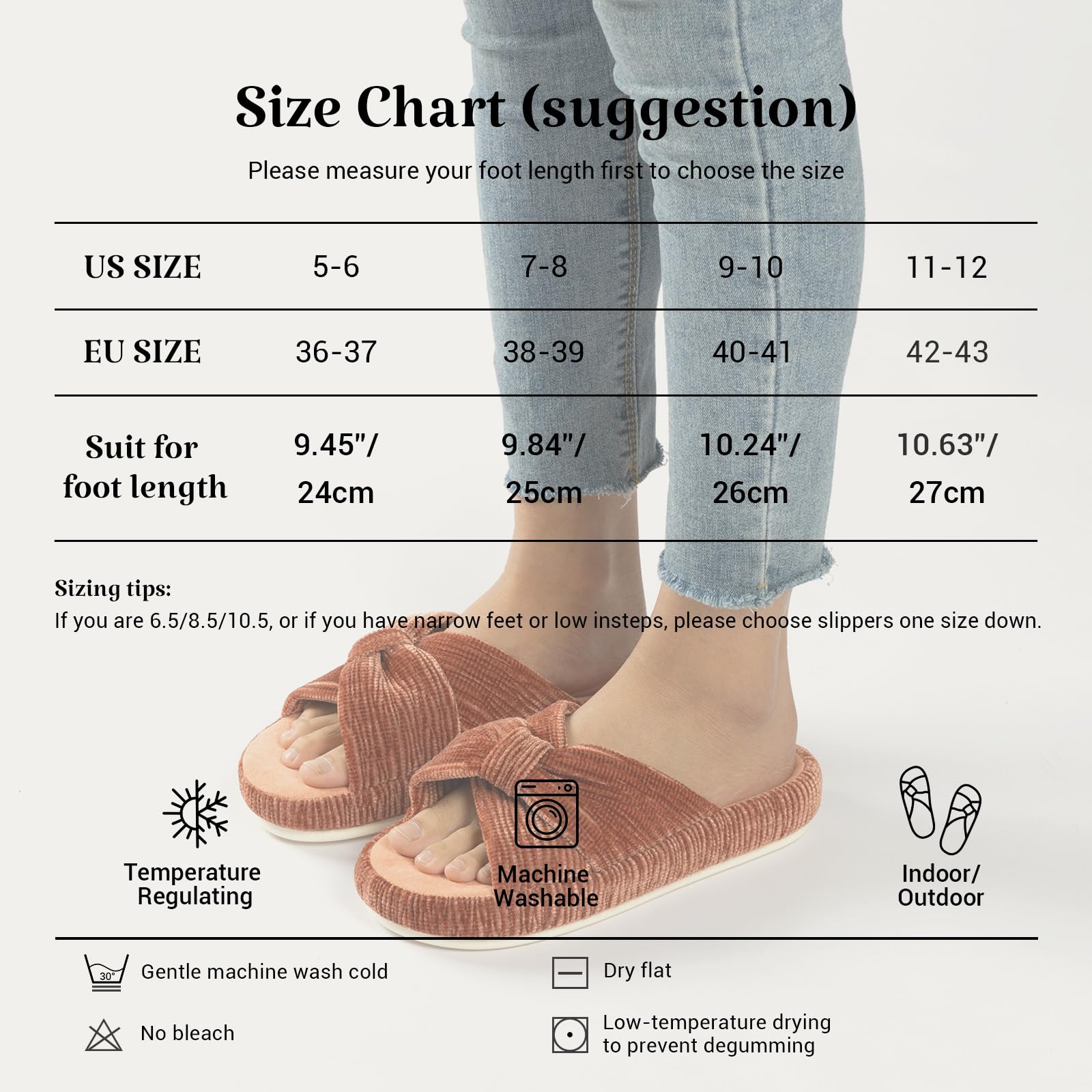 Chantomoo Slippers for Women Memory Foam House Bedroom Corduroy Bow Crossbands Slipper Shoes Comfy Trendy Gift Slippers
