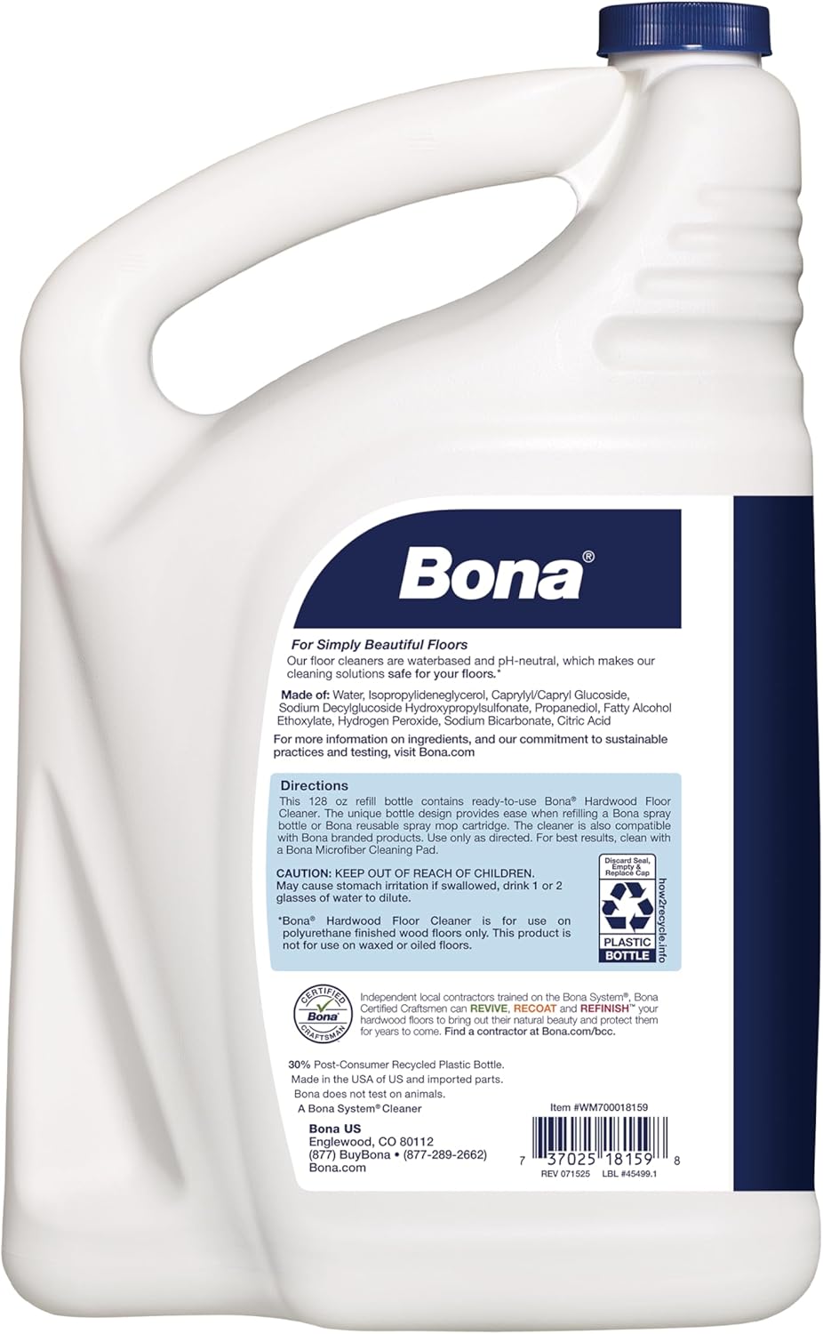 Bona® Hardwood Floor Cleaner Spray - 32 fl oz - Cedar Wood - Includes Filled Bottle + Concentrate Refill for Hardwood Floor Cleaning