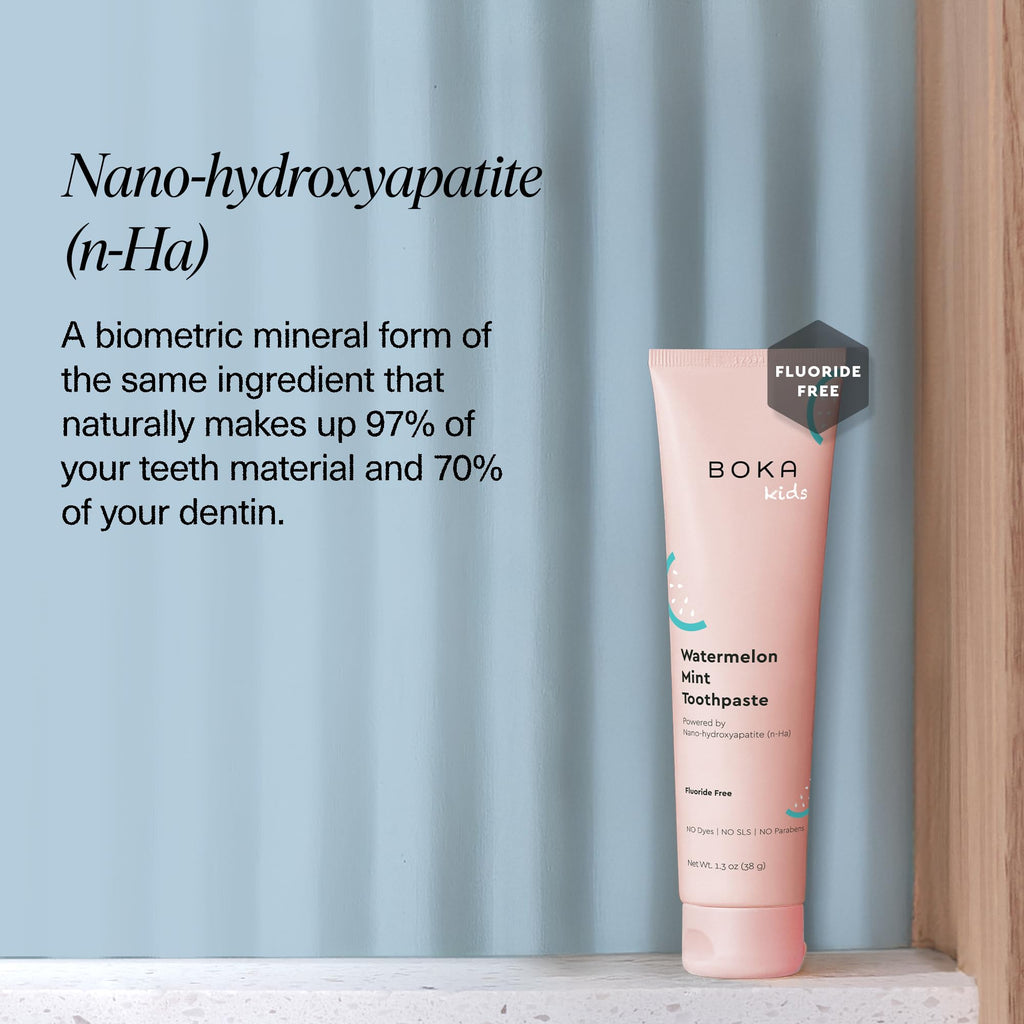 Boka Fluoride Free Toothpaste Nano Hydroxyapatite Toothpaste - Strawberry Mango Flavor, 1.3 oz 2pk US Manufactured