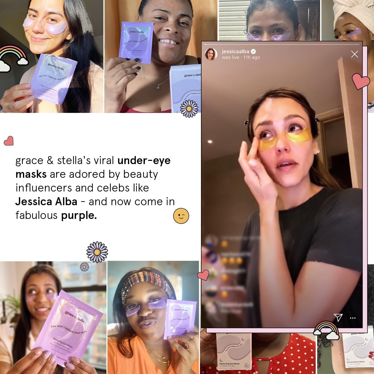 grace & stella Under Eye Mask Variety Pack - 18 Pairs of Under Eye Patches for Dark Circles - With 6 Colors (3 Pairs/Color) - Mothers Day Gifts for Mom - Gel Masks Puffy Eyes for Women, Vegan
