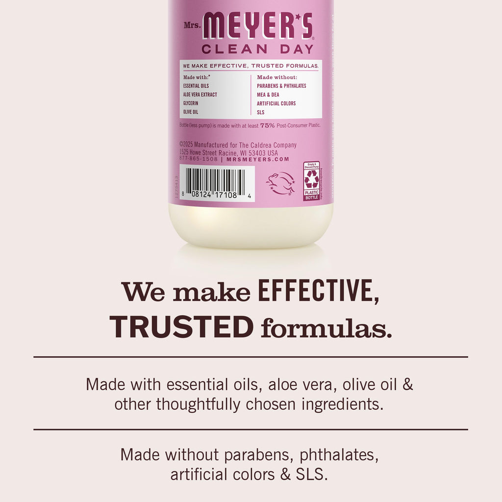 MRS. MEYER'S CLEAN DAY Hand Soap, Made with Essential Oils, Apple, 12.5 fl. oz - Pack of 3