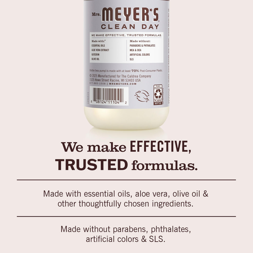 MRS. MEYER'S CLEAN DAY Hand Soap, Made with Essential Oils, Apple, 12.5 fl. oz - Pack of 3